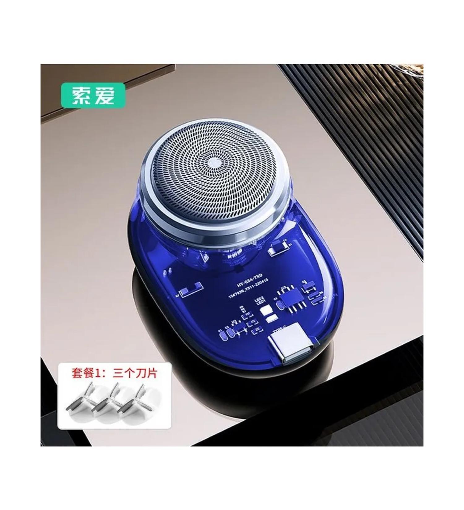 Mini Electric British Men's Transparent Blue 3 Blade - Buy Online on GoSupps.com