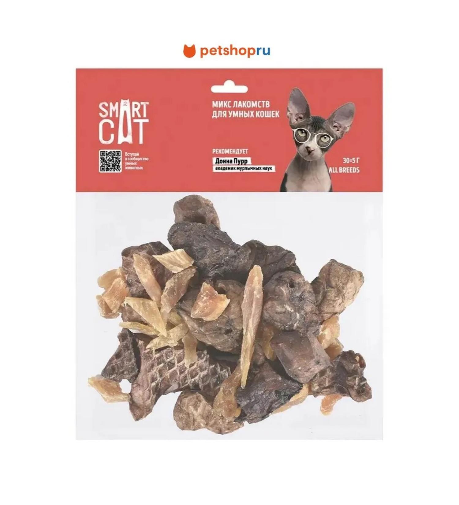 Mix of treats for smart cats