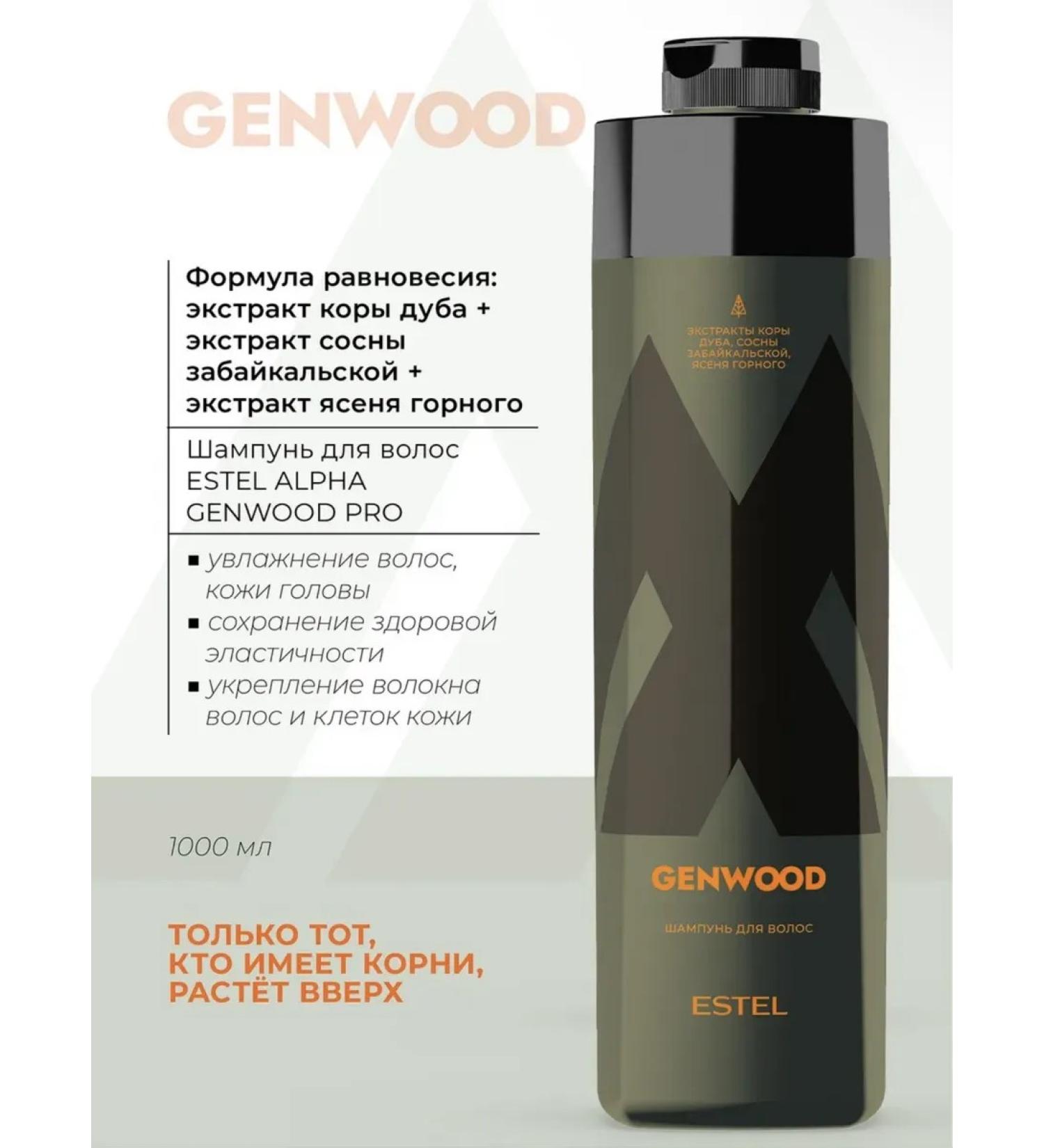 Beauty Hair shampoo Alpha Genwood Male 1000 ml