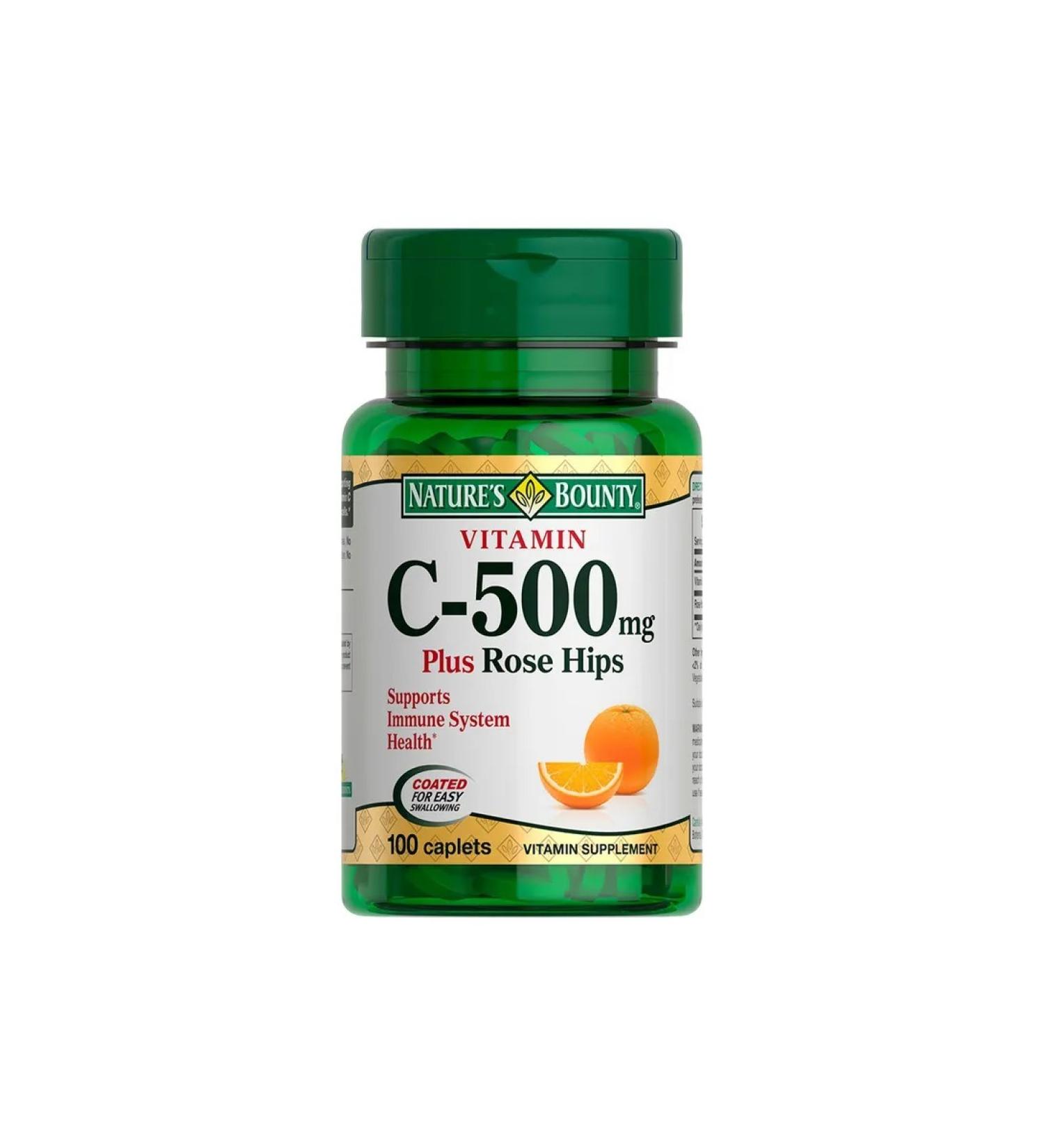 Nature's Bounty Vitamin C+NATURE's 500mg 100mg -1 UP - Buy Online on GoSupps.com