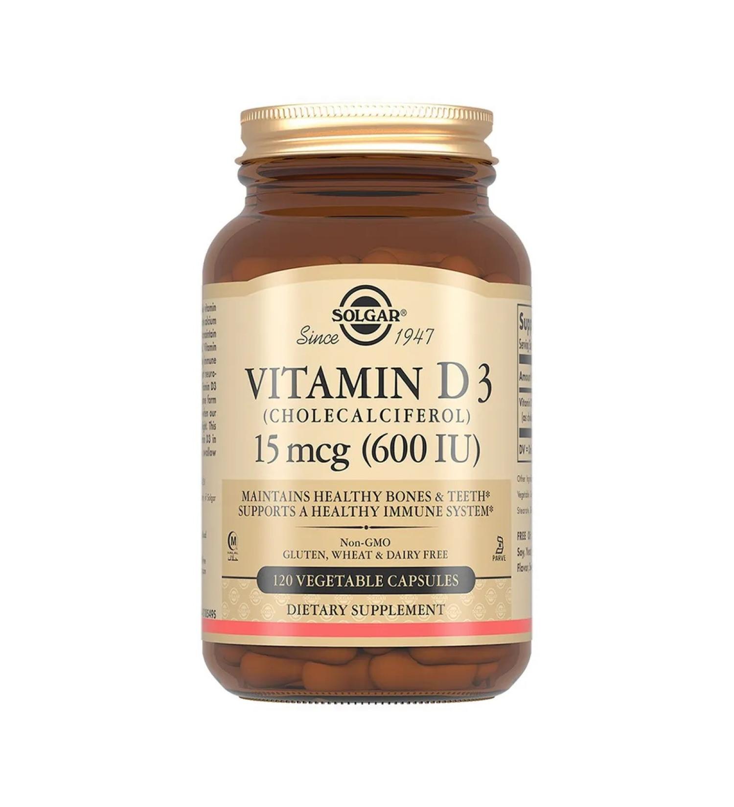 Vitamin D3 solgar Solgar capsules 600MA 240mg 120pc -1 units - Buy Online on GoSupps.com