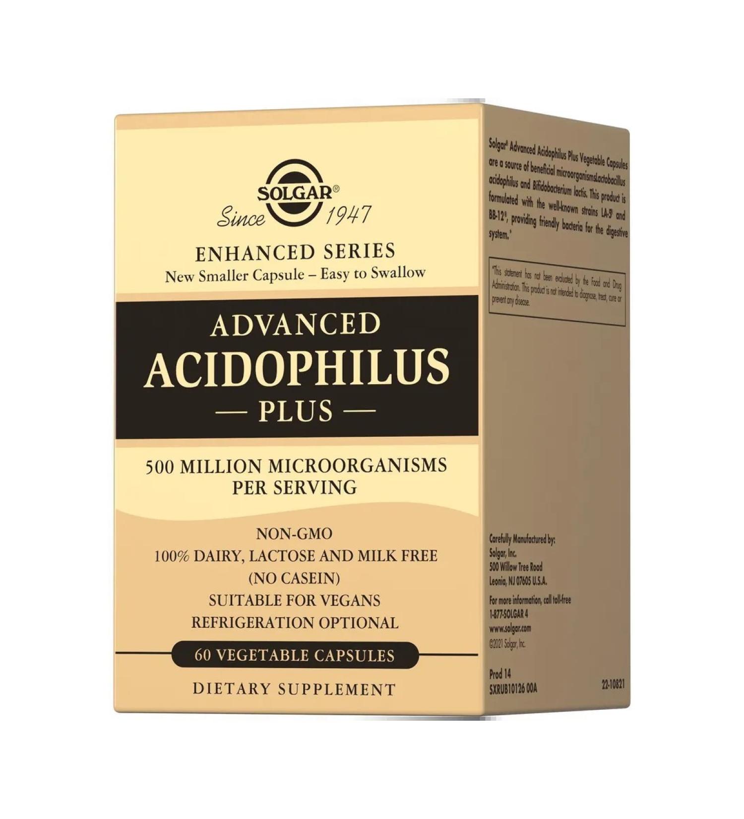 Acidophilus plus Solgar Solgar capsules 60pc -1 units - Buy Online on GoSupps.com