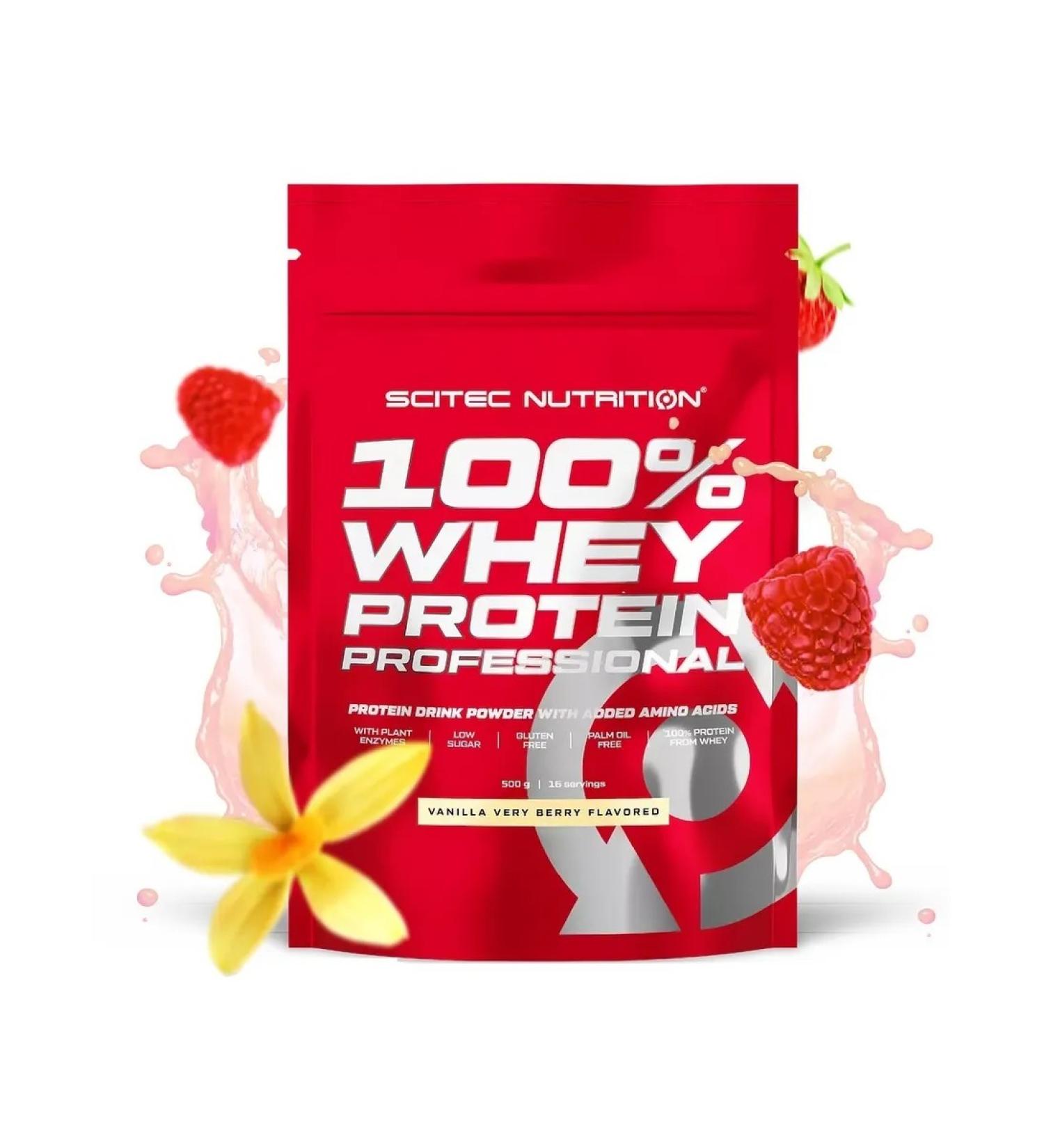 Scitec Nutrition 100% Whey Protein Professional 500g Vanilla - Wild Berries