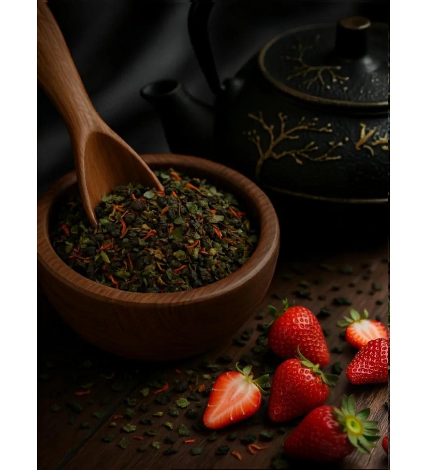 Legend of Taste Green strawberry tea with premium cream 200 grams - Buy Online on GoSupps.com
