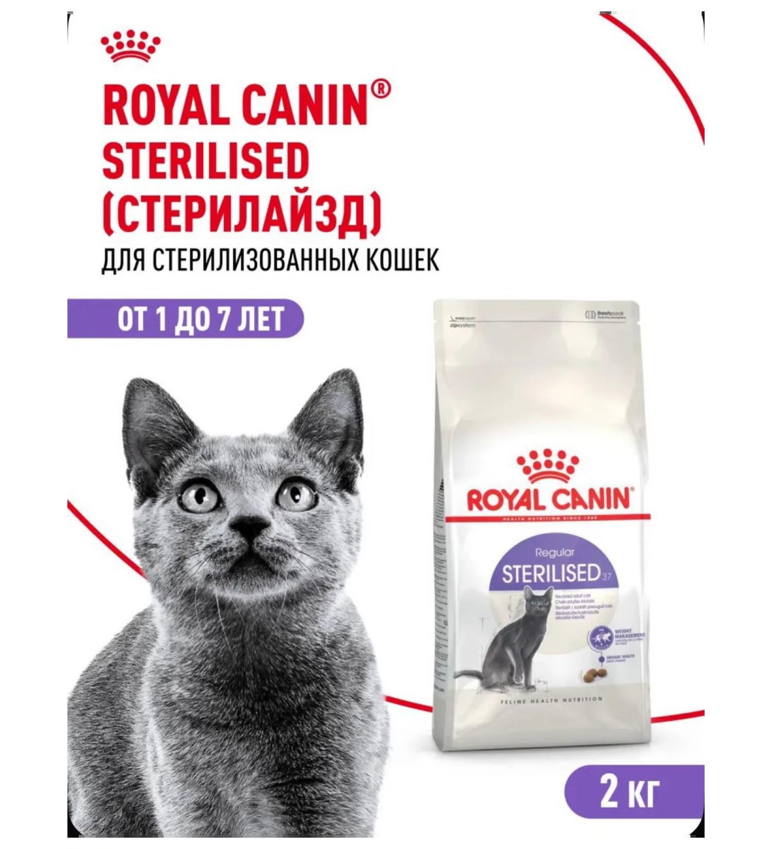 Royal Canin Sterilized 37 Dry Food for Sterilized Cats 2 kg - Buy Online on GoSupps.com