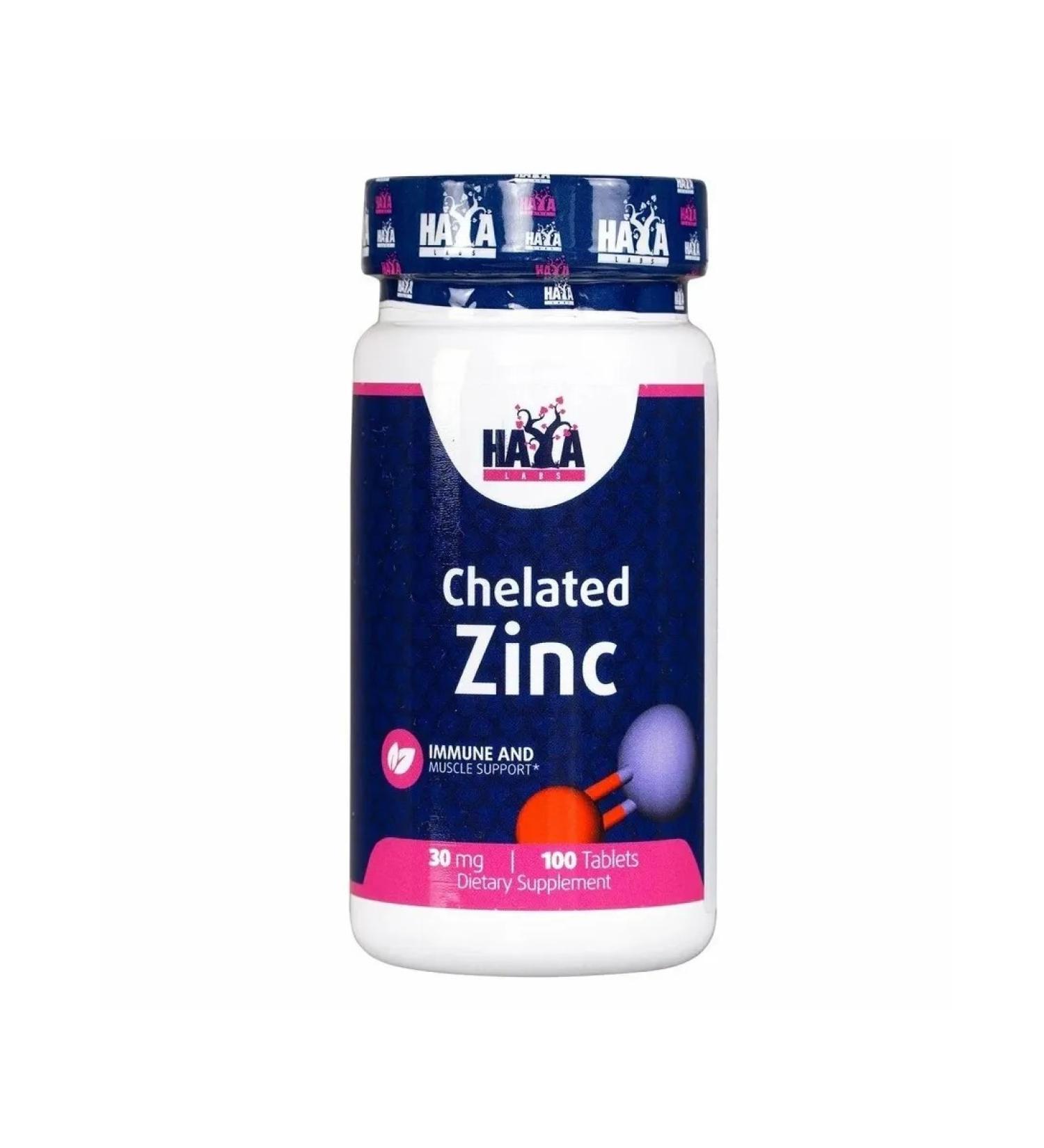 Haya Labs CHELTED CHINTED ZINC 30 mg 100 table