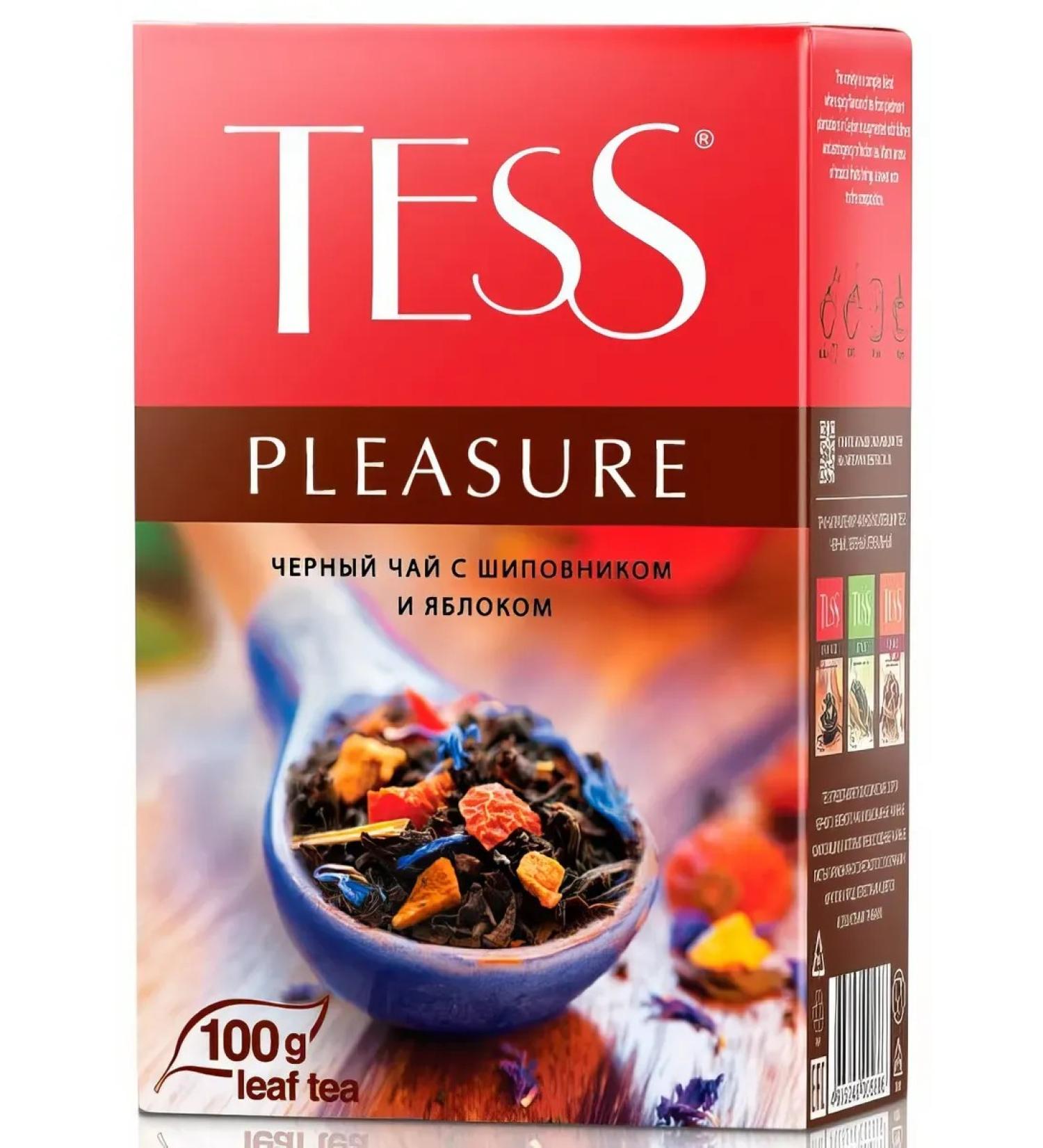 TESS Tea black pleasure rose hips and leaf apple 100g - Buy Online on GoSupps.com
