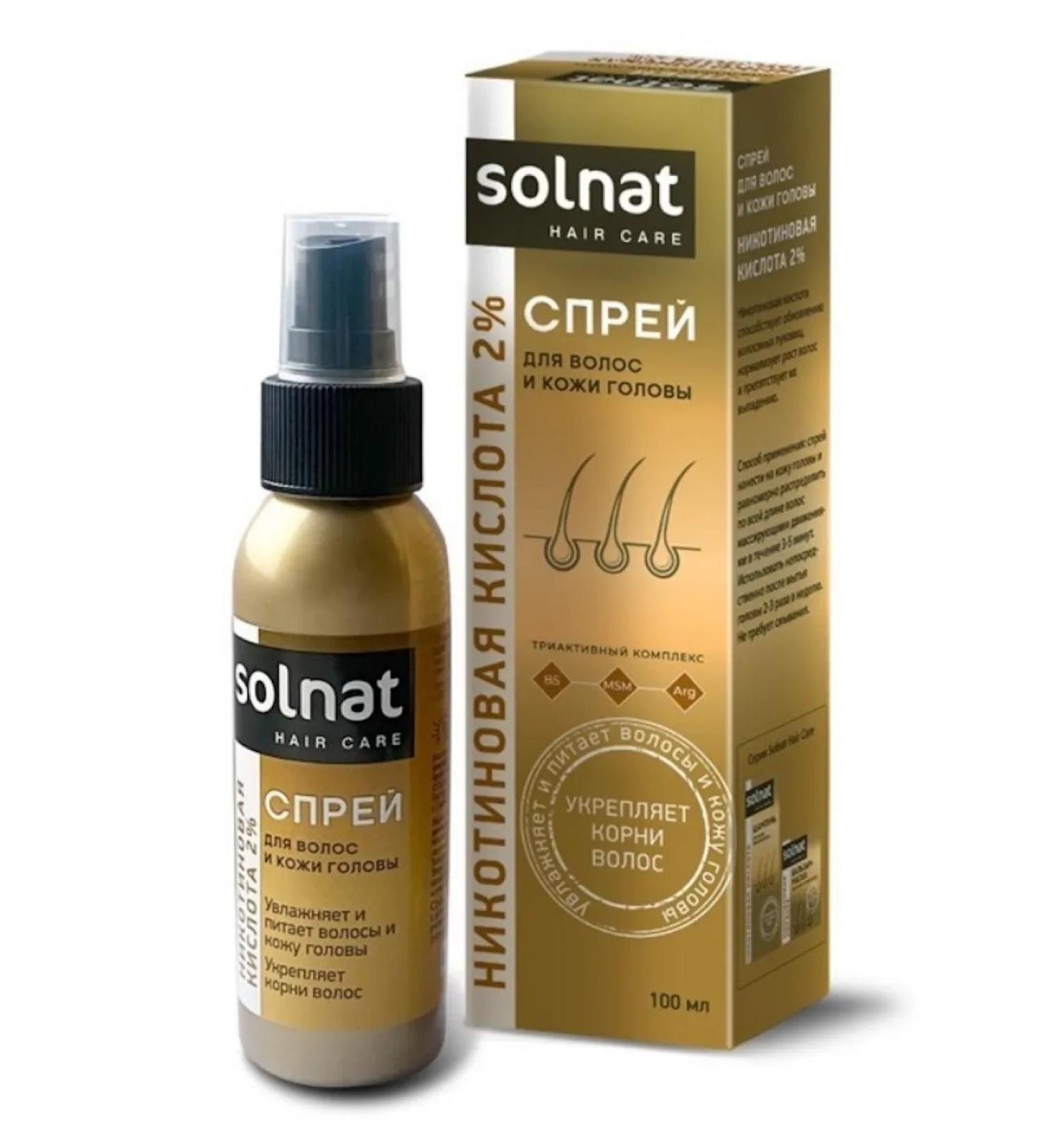 SOLNAT Nicotinic acid for hair growth 100 ml