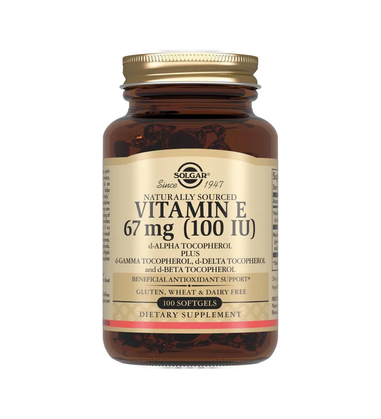 Vitamin E Solgar Solgar capsules 100mom 560mg 100pc -1 units - Buy Online on GoSupps.com