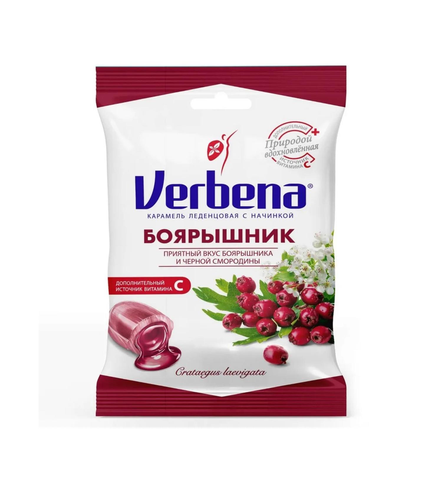 Verbena Caramel Lollice with filling hawthorn 60g -2 pcs - Buy Online on GoSupps.com