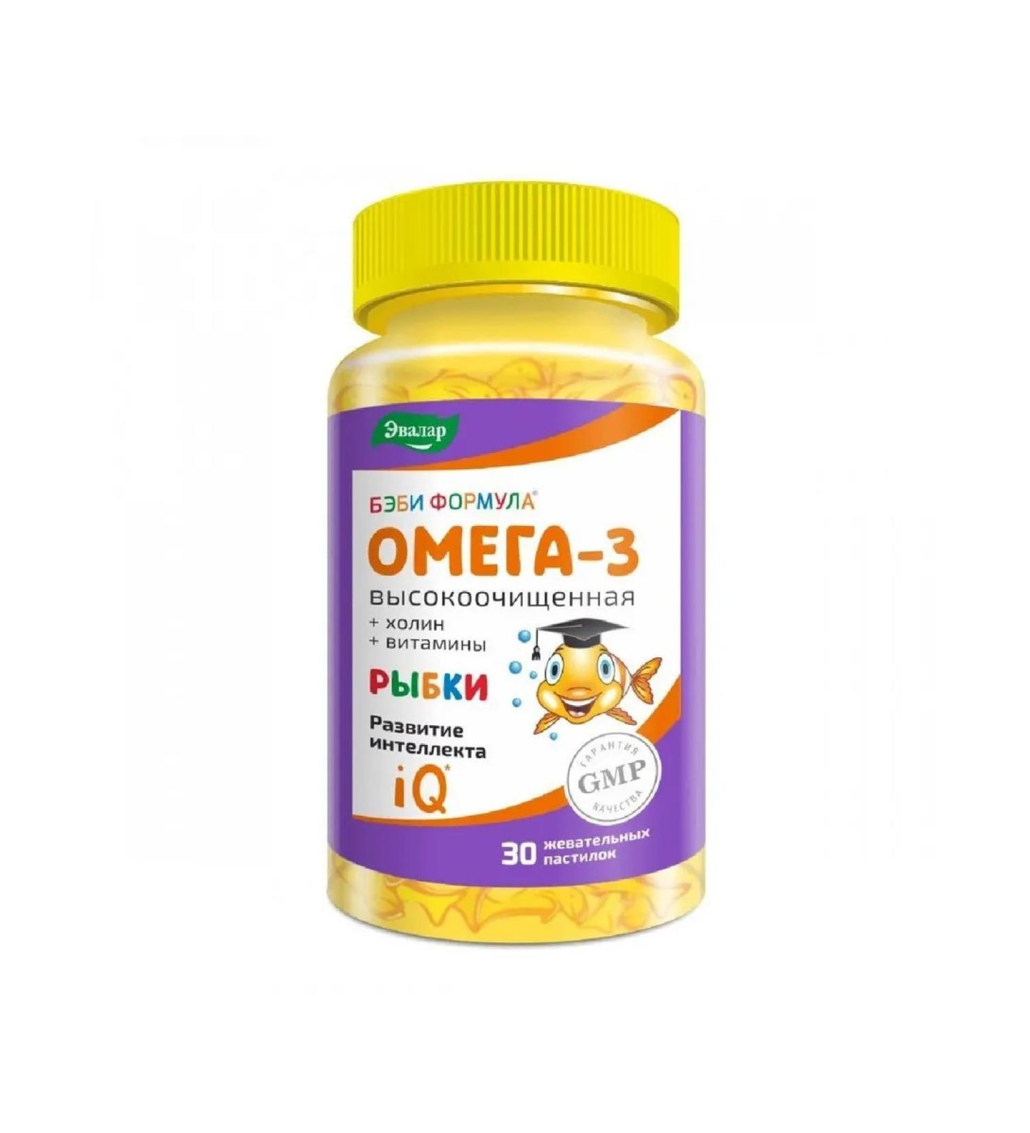 Evalar Omega -3 fish of children from 3 years old Baby formula 4g 30pc -1 units - Buy Online on GoSupps.com
