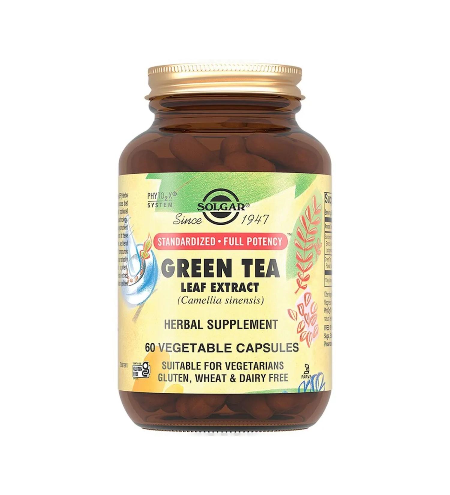 Green tea leaves Solgar Solgar 60pcs -1 units - Buy Online on GoSupps.com