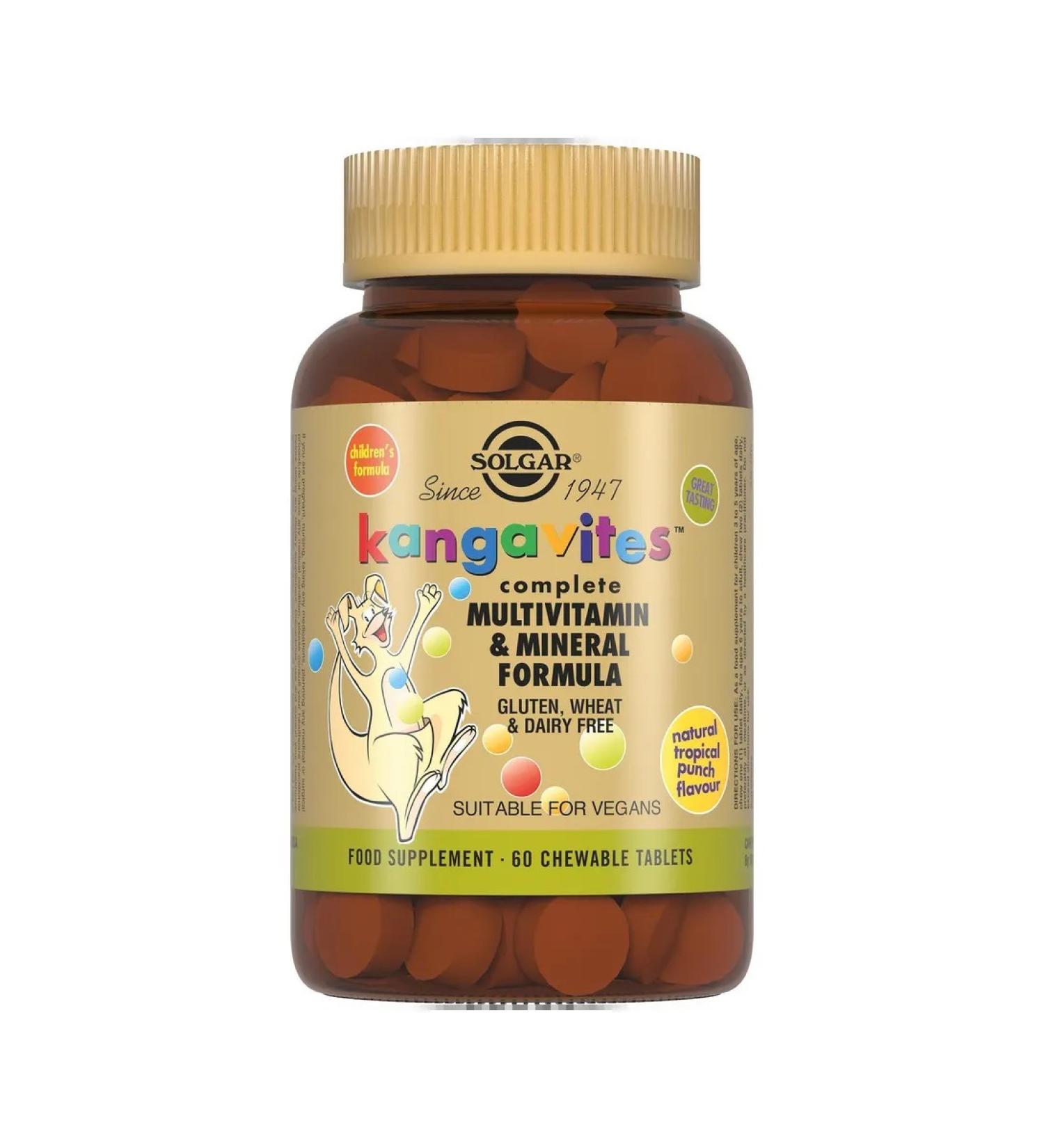 SOLGAR Kangavitest with multivitamins with minerals taste 60pc -1 units - Buy Online on GoSupps.com