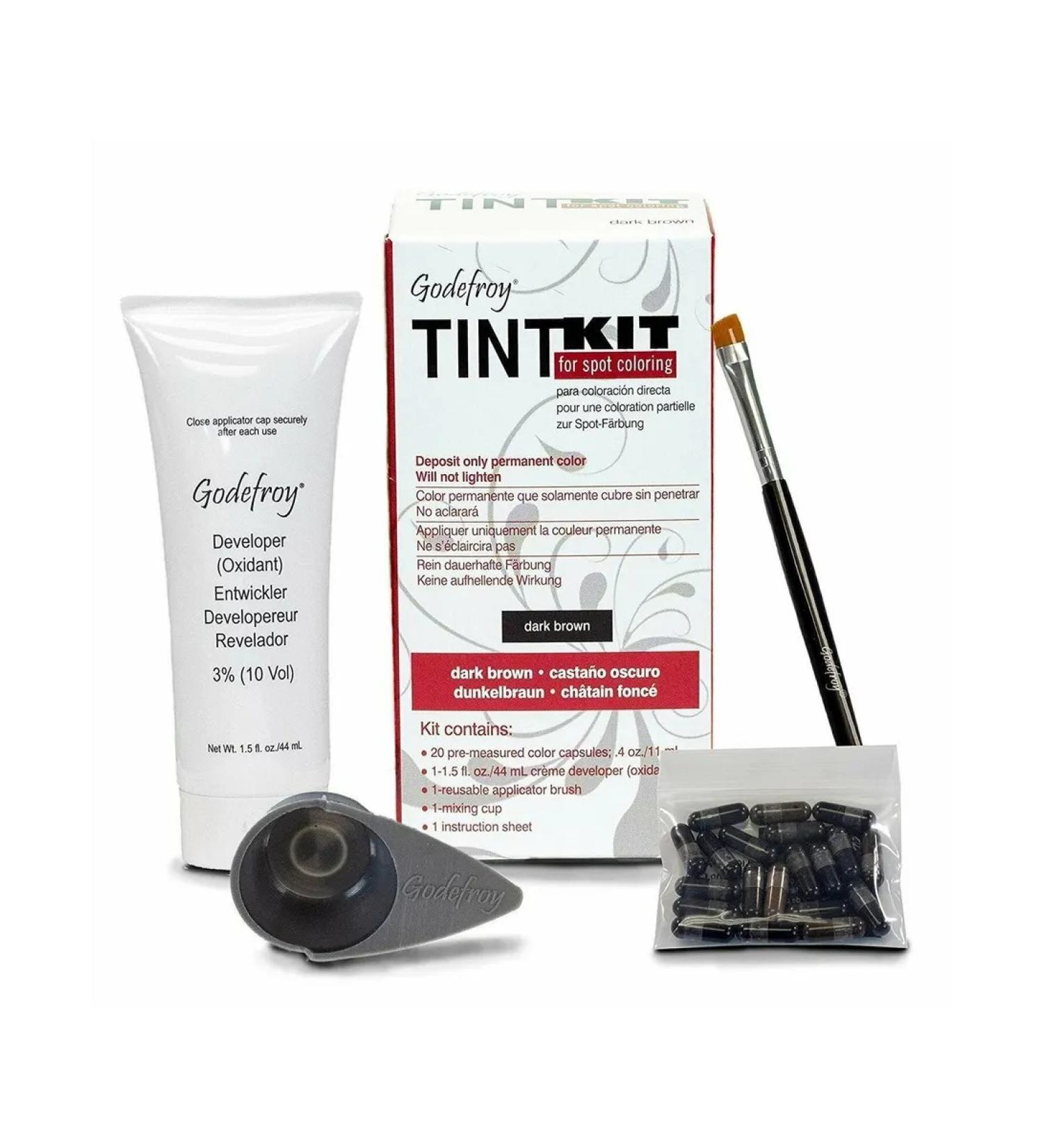 Godefroy Eyebrow tinting kit 20 capsules Dark Brown (dark brown) - Buy Online on GoSupps.com
