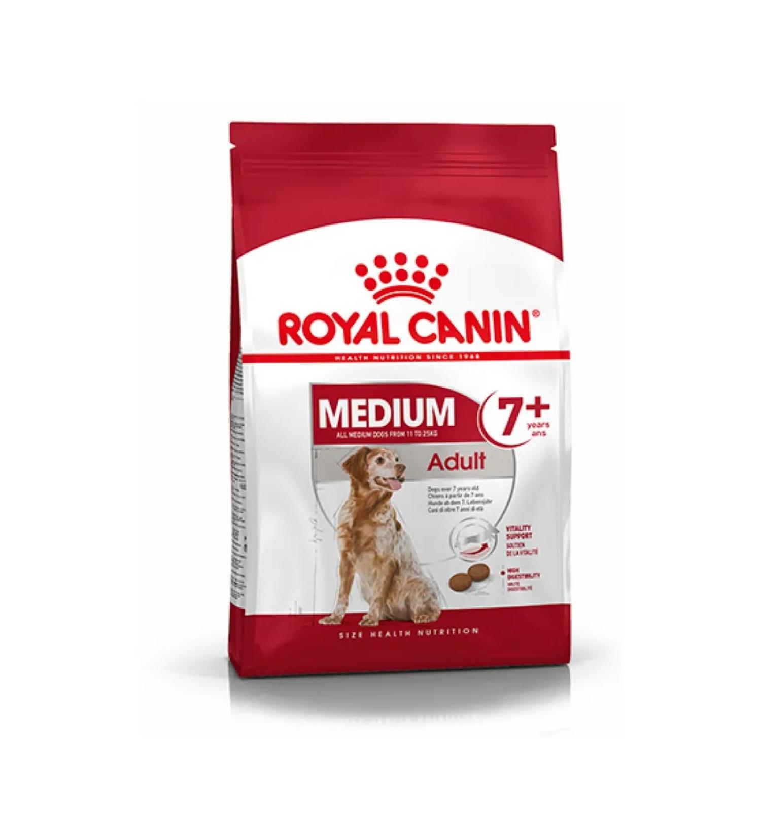 ROYAL CANIN Dry food Medium Adult for dogs of medium rocks 7+ 4 kg - Buy Online on GoSupps.com