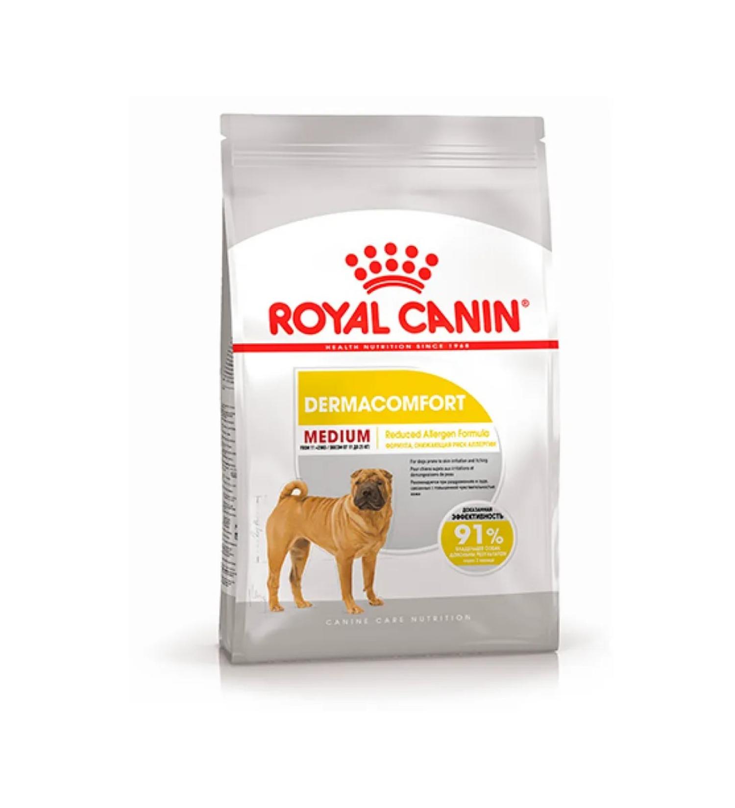 ROYAL CANIN Dry feed Medium Dermacomfort for dog dogs 10 kg - Buy Online on GoSupps.com