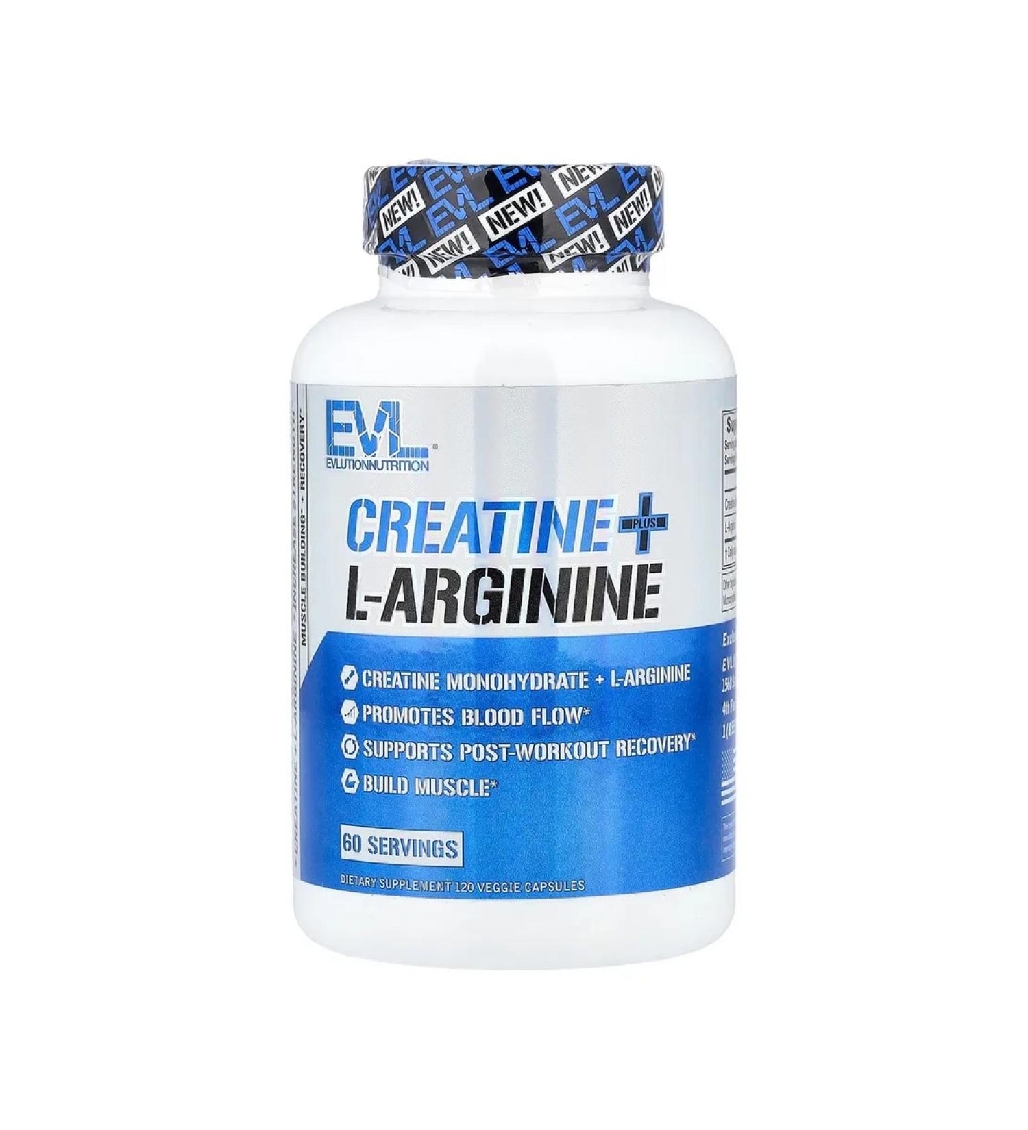EVLution Nutrition Creatine with L-Arginine 120 capsules