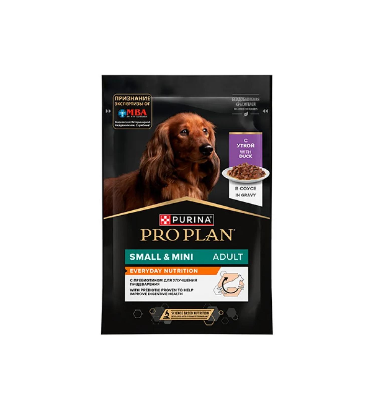 PRO PLAN Wet food for dogs of small breeds duck in sauce 85g x 26pcs - Buy Online on GoSupps.com