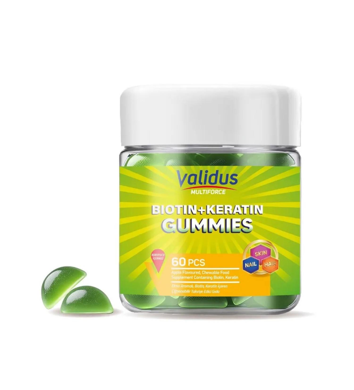Validus Hair vitamins with biotin keratin and zinc 60 pcs - Buy Online on GoSupps.com