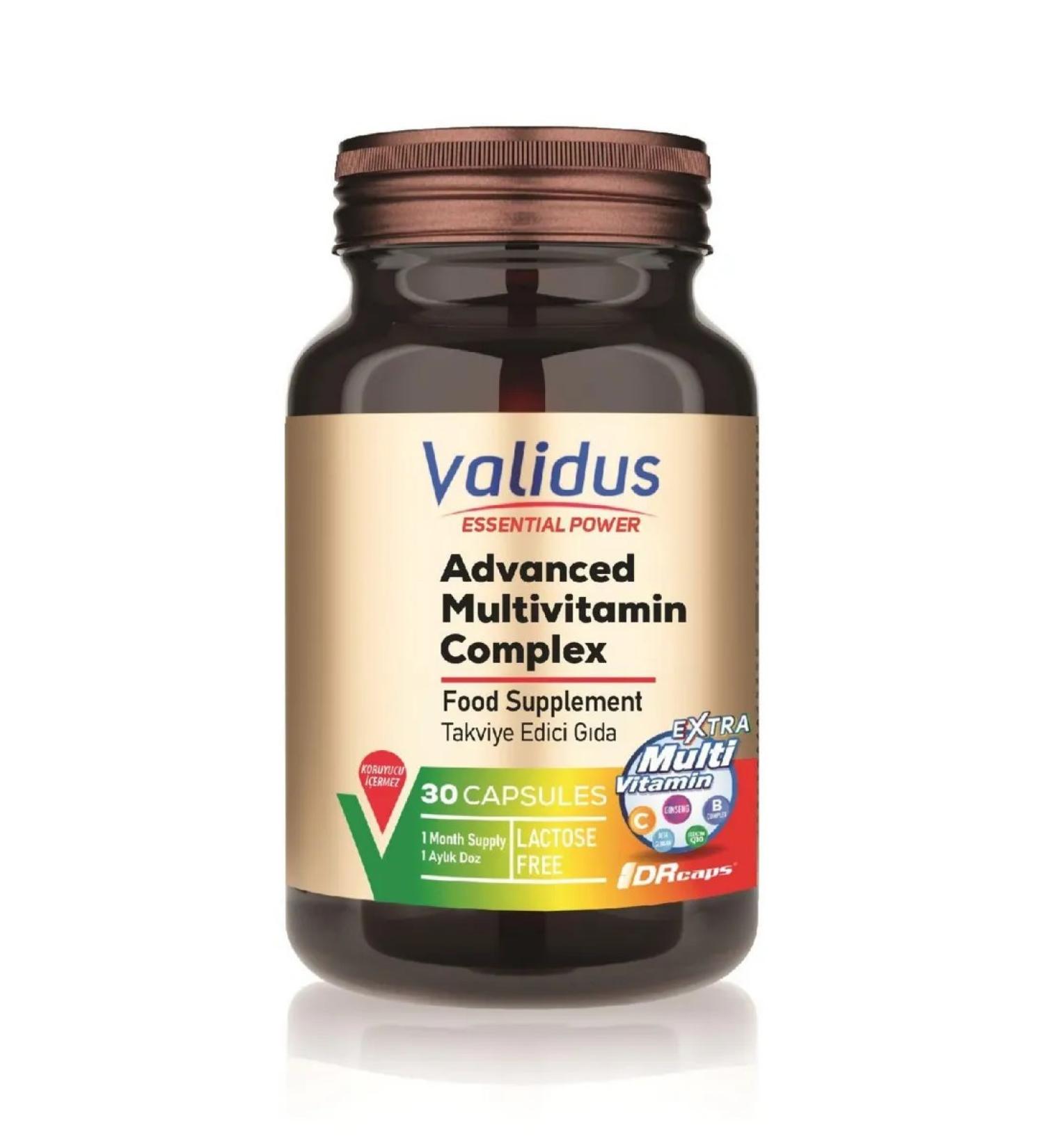 Validus Vitamin complex Advanced Multivitamin Complex 30 capsules - Buy Online on GoSupps.com