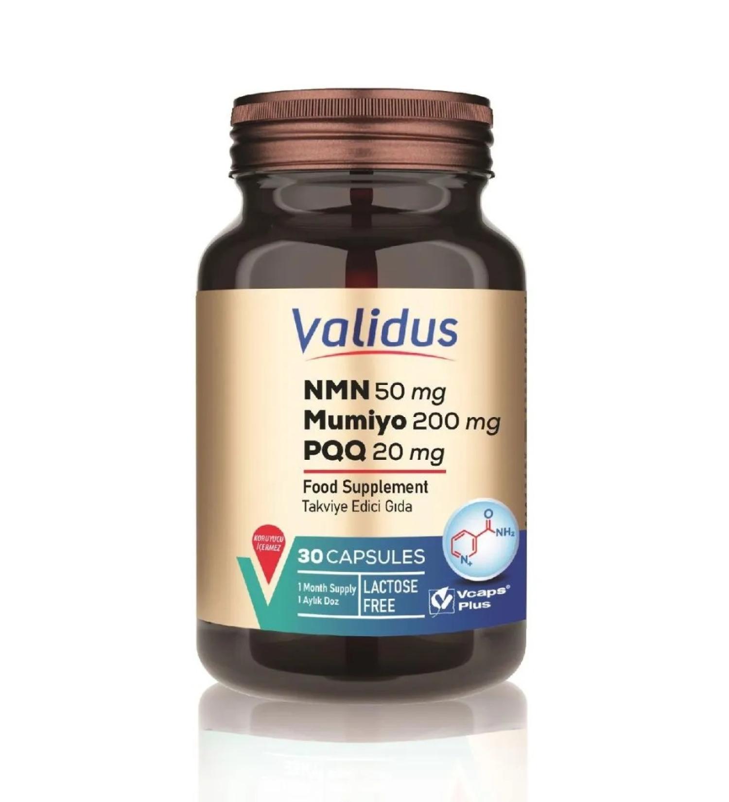 Validus The formula of youth and energy NMN + mummy + PQ 30 capsules - Buy Online on GoSupps.com