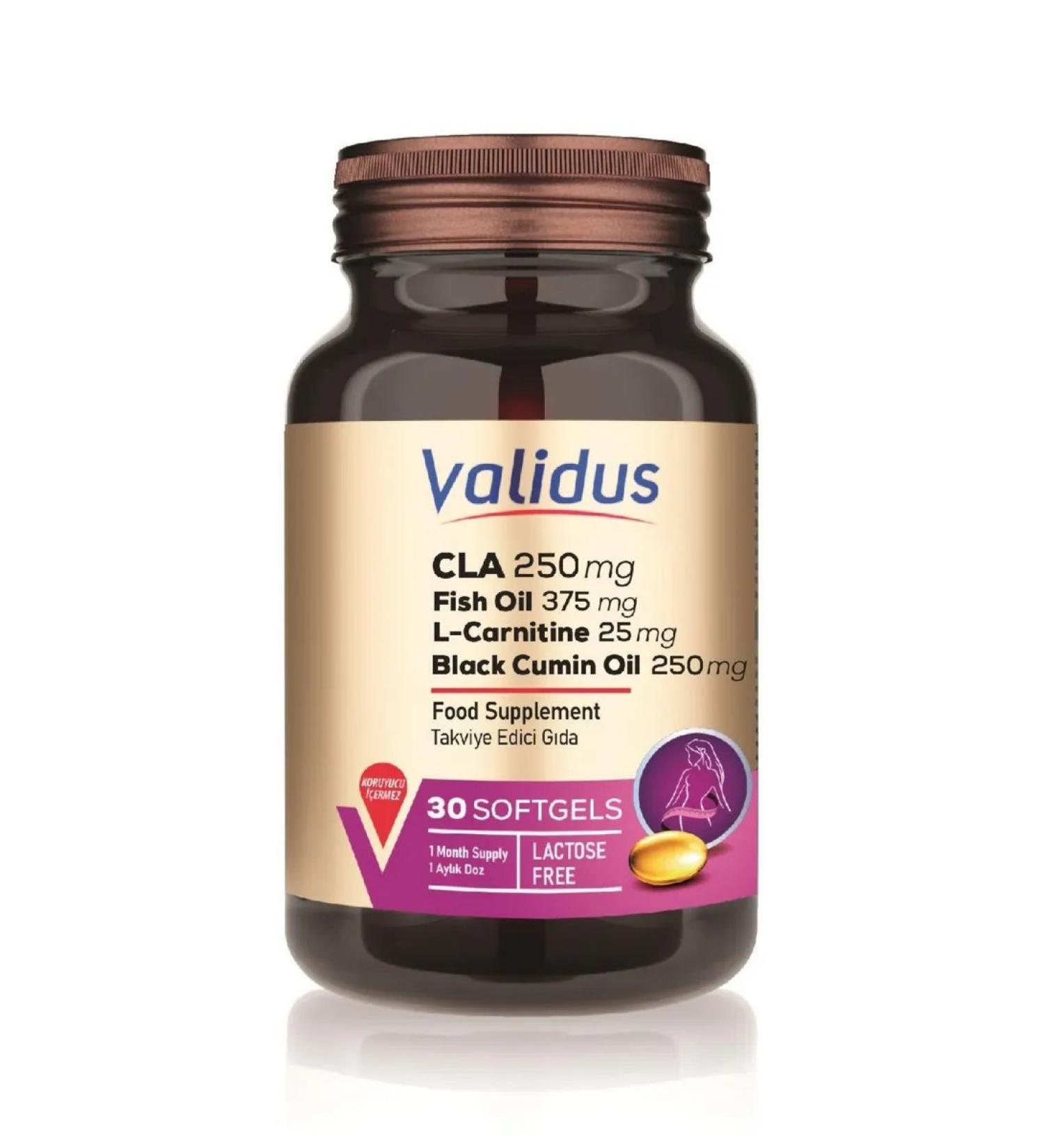 Validus Super Slim Cla + Omega-3 + Probiotic 30 capsules - Buy Online on GoSupps.com