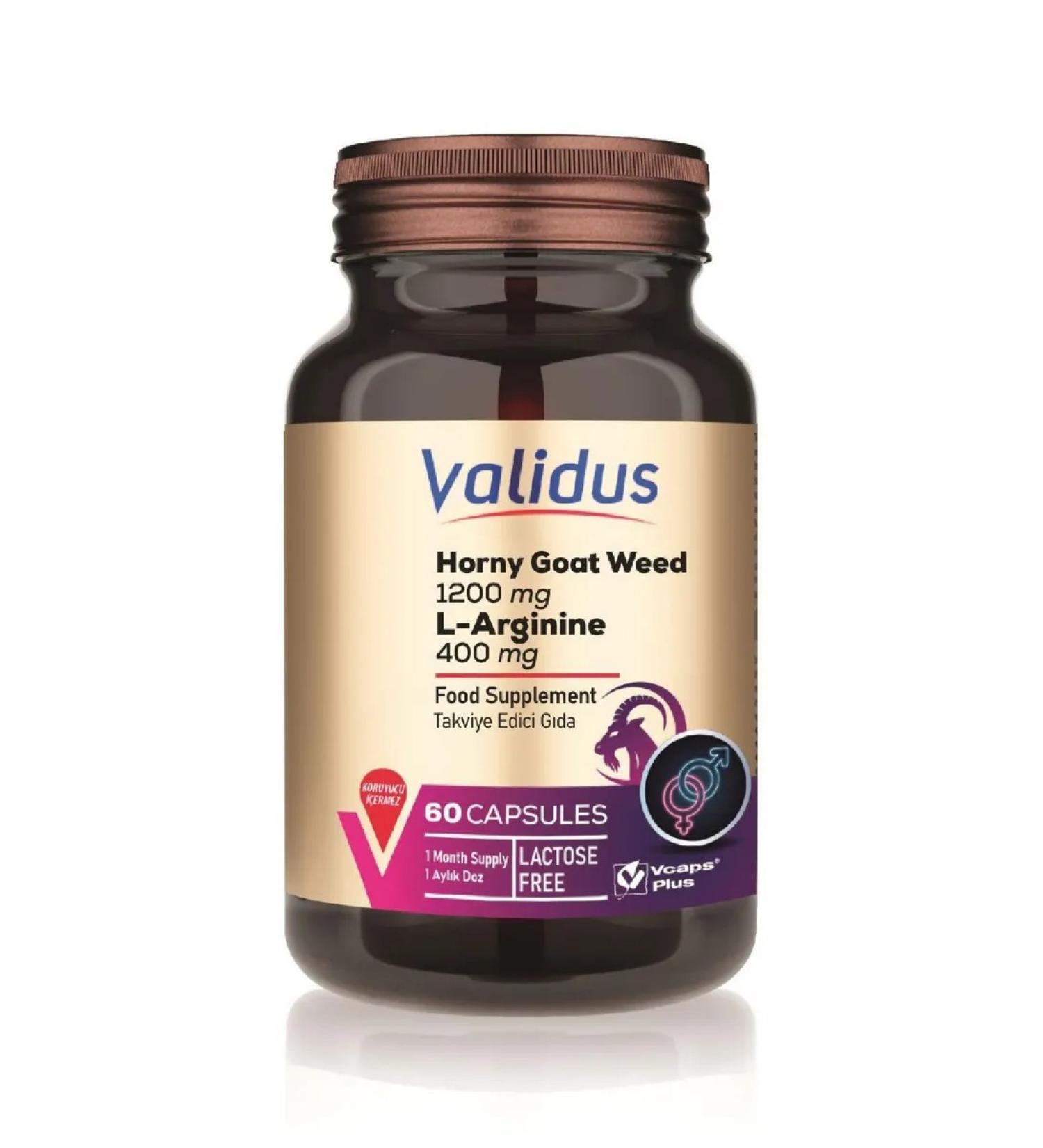 Validus Goryanka 1200 mg + L-Arginine 400 mg 60 capsules - Buy Online on GoSupps.com