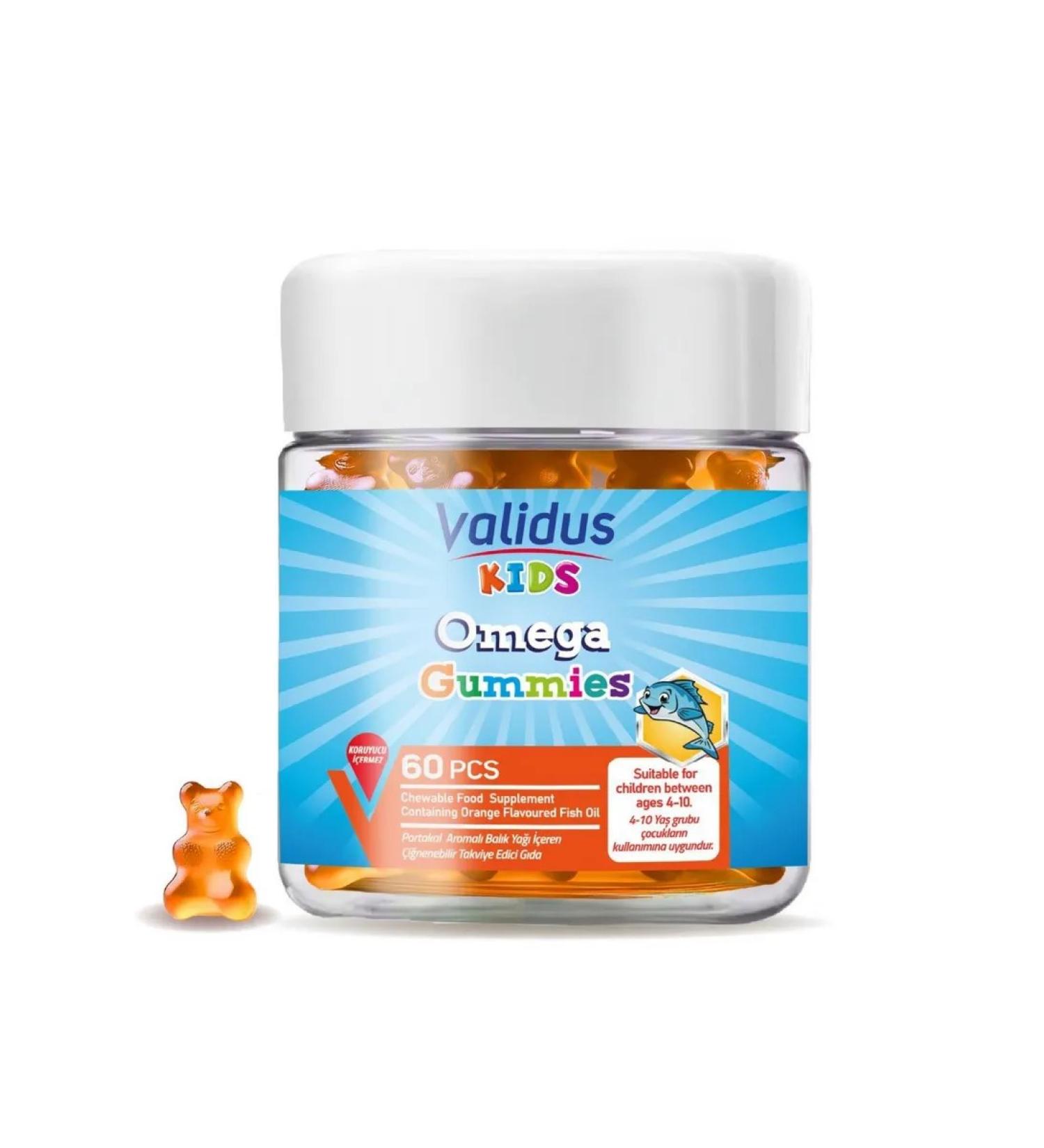 Validus Omega-3 kids for the brain and vision 60 pcs chewing loaves - Buy Online on GoSupps.com