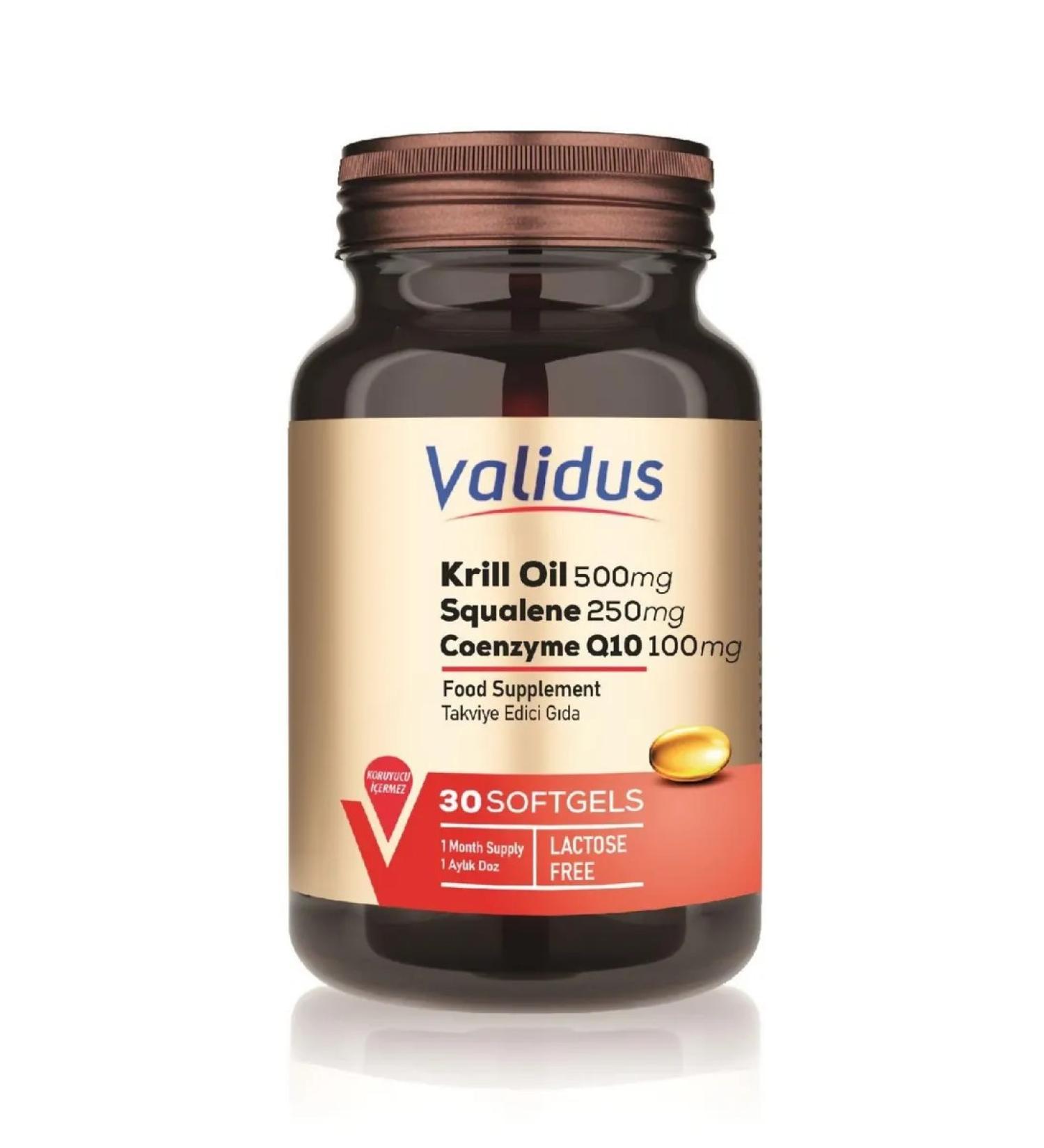 Validus Crile oil 500 mg + squale 250 mg 30 capsules - Buy Online on GoSupps.com