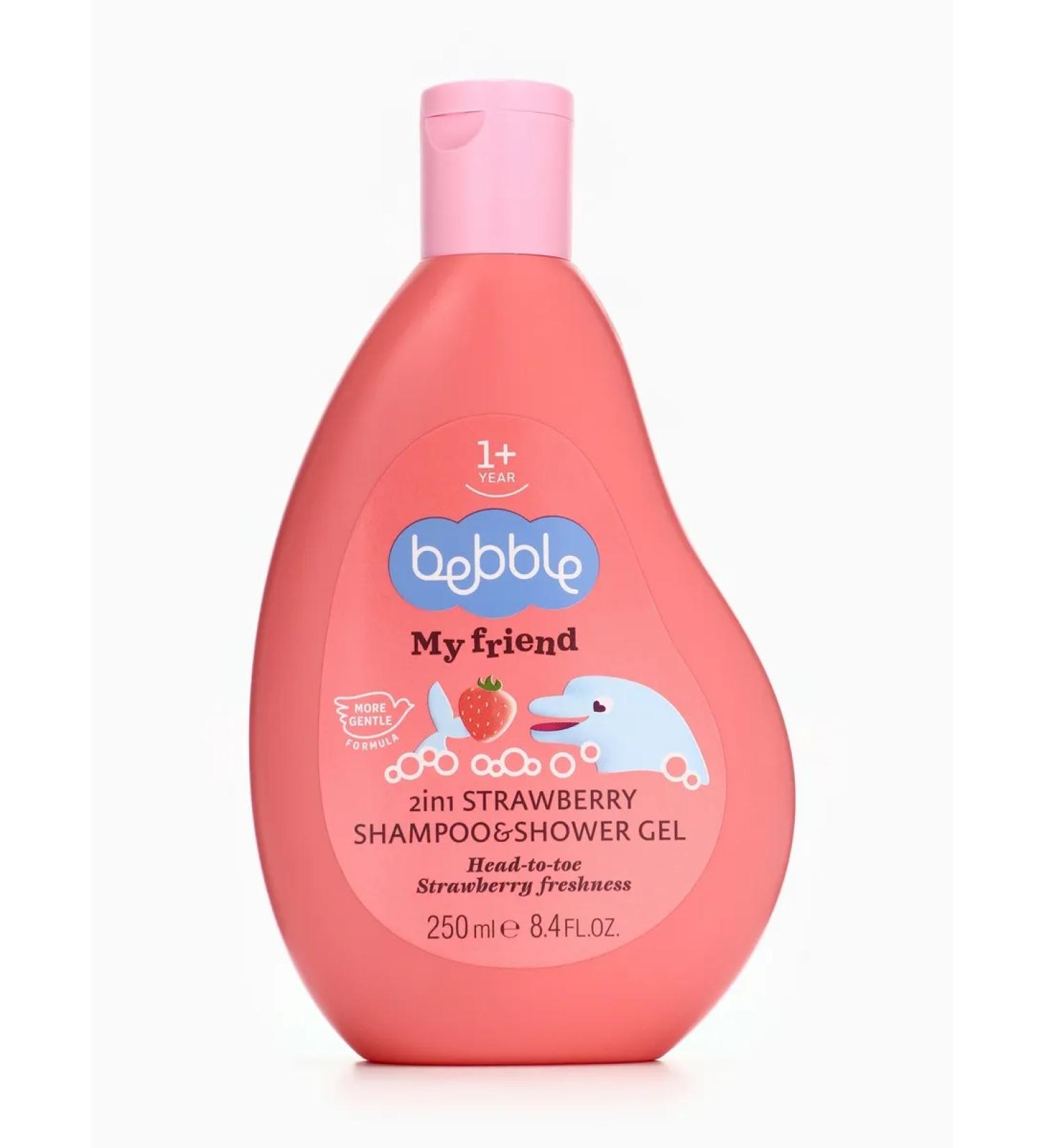 BEBBLE Shampoo and shower gel 2B1 with strawberry aroma 250 ml - Buy Online on GoSupps.com