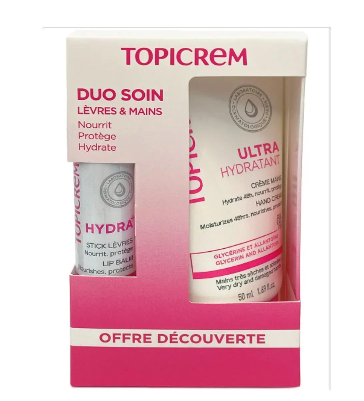 Topicrem hand cream 50 ml+ lip balm 4 g