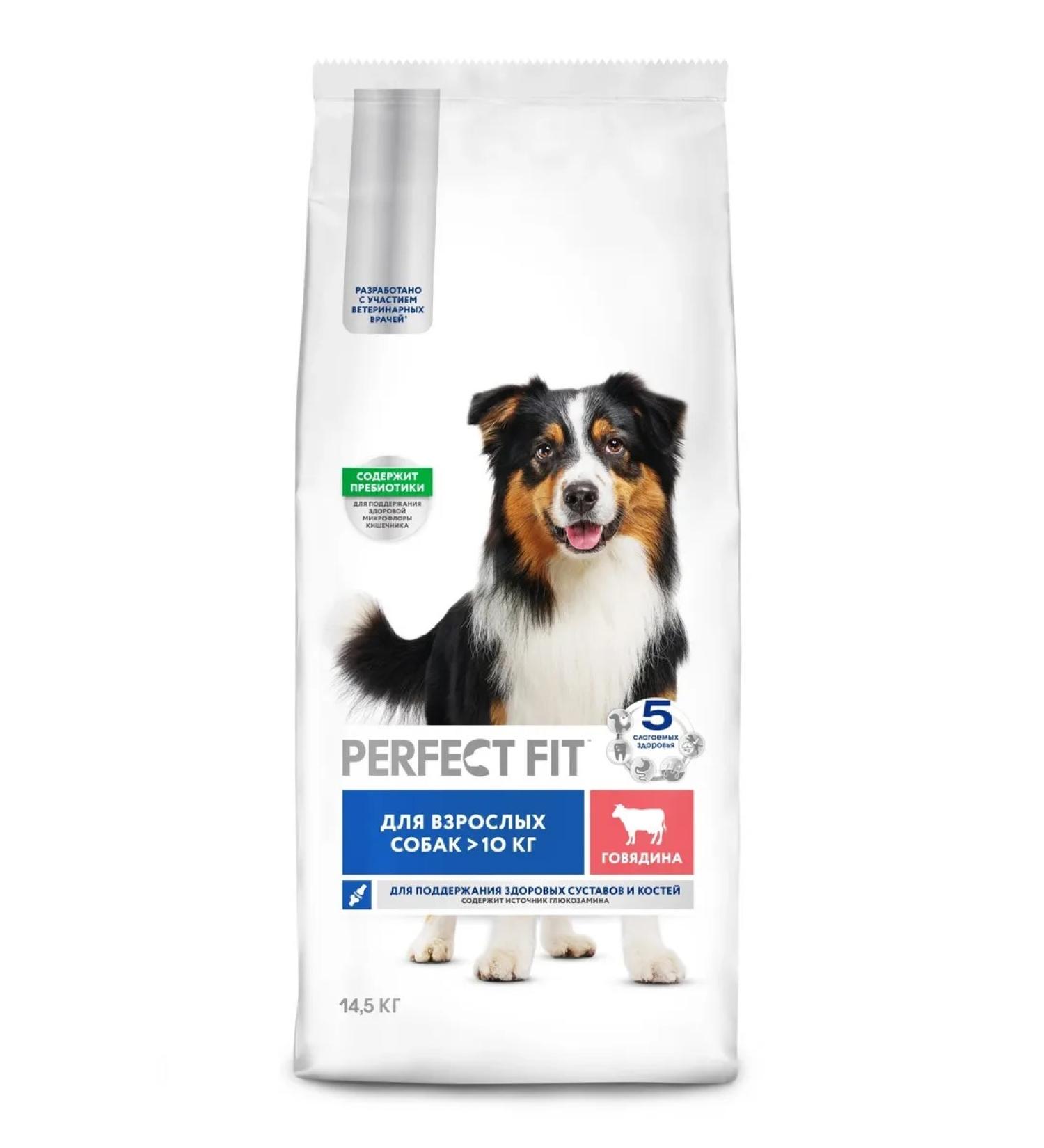 PERFECT FIT Dry food for adult dogs of medium and large breeds to support healthy joints and bones 14.5 kg