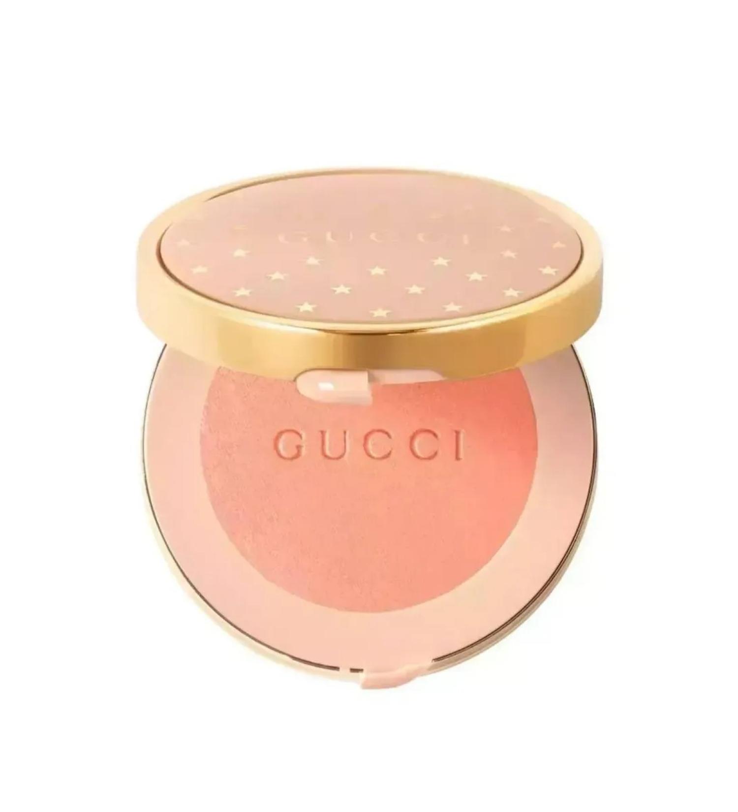 Gucci Blue for cheeks and eyes the quality of Lux 02 Tender Apricot