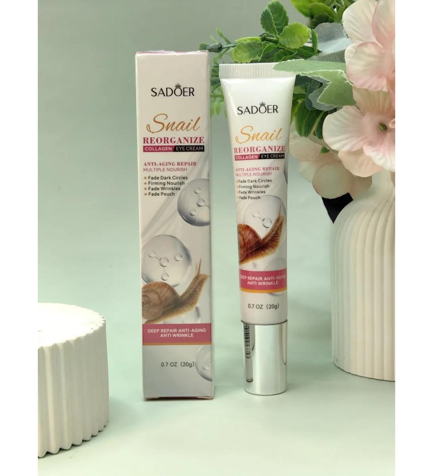 Cream around the eyes with mucin of snail and collagen - Buy Online on GoSupps.com