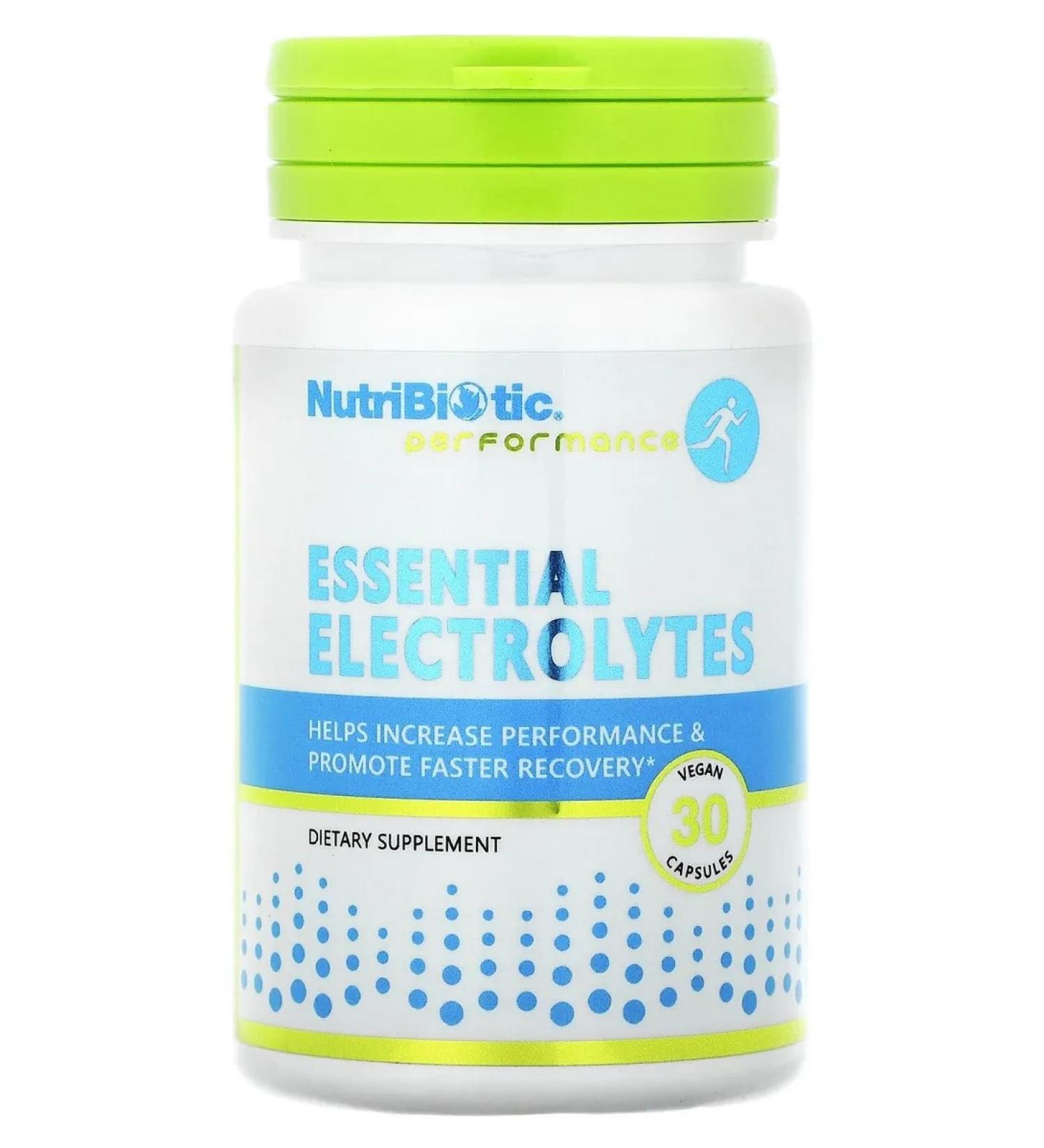 NutriBiotic Performance indispensable electrolytes 30 plant capsules