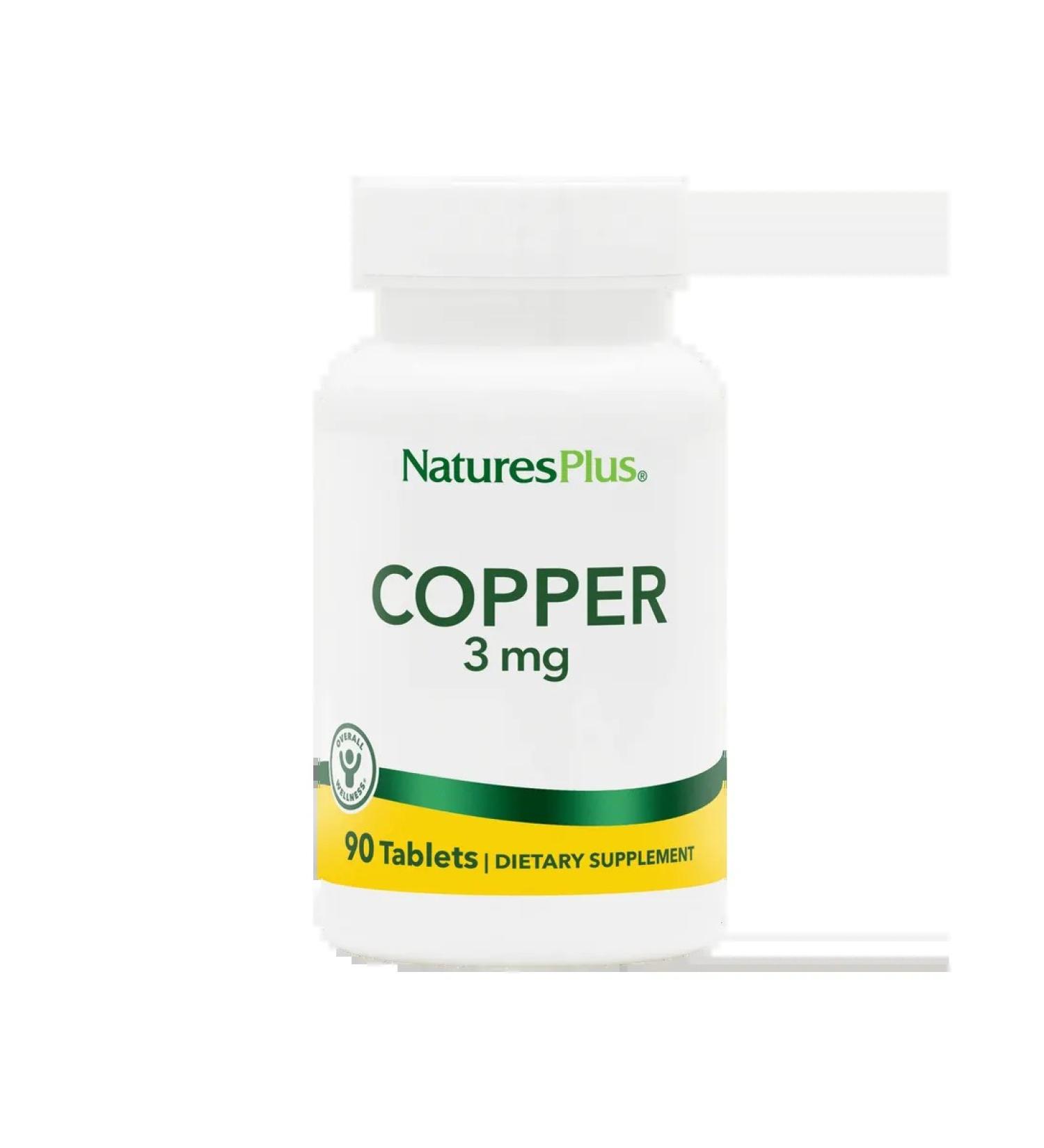 Natures Plus Copper 3 mg 90 tablets - Buy Online on GoSupps.com