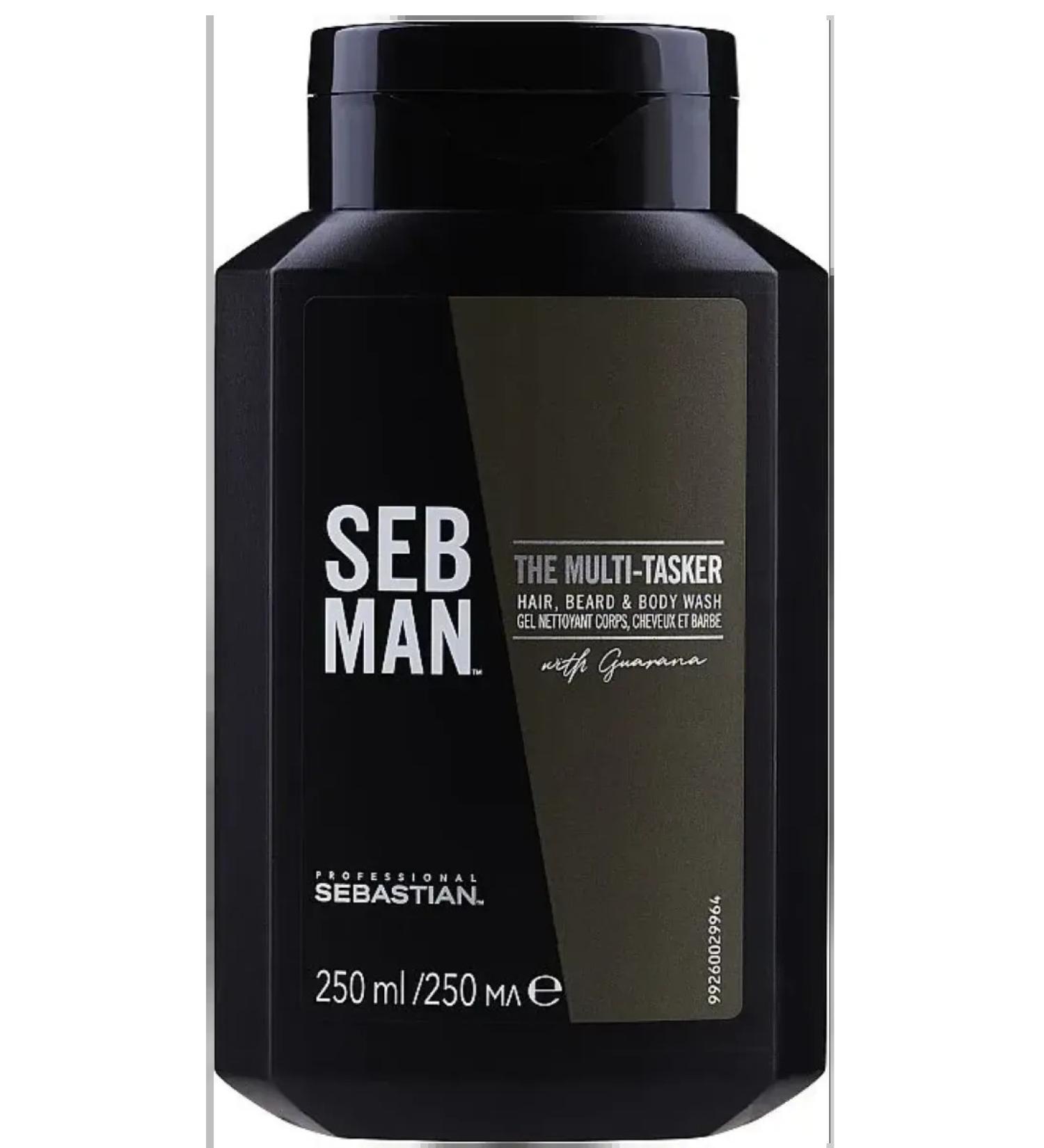 SEBASTIAN PROFESSIONAL Sebastian Man The Multitasker Shampoo - Shampoo for hair beard and body care 250 ml