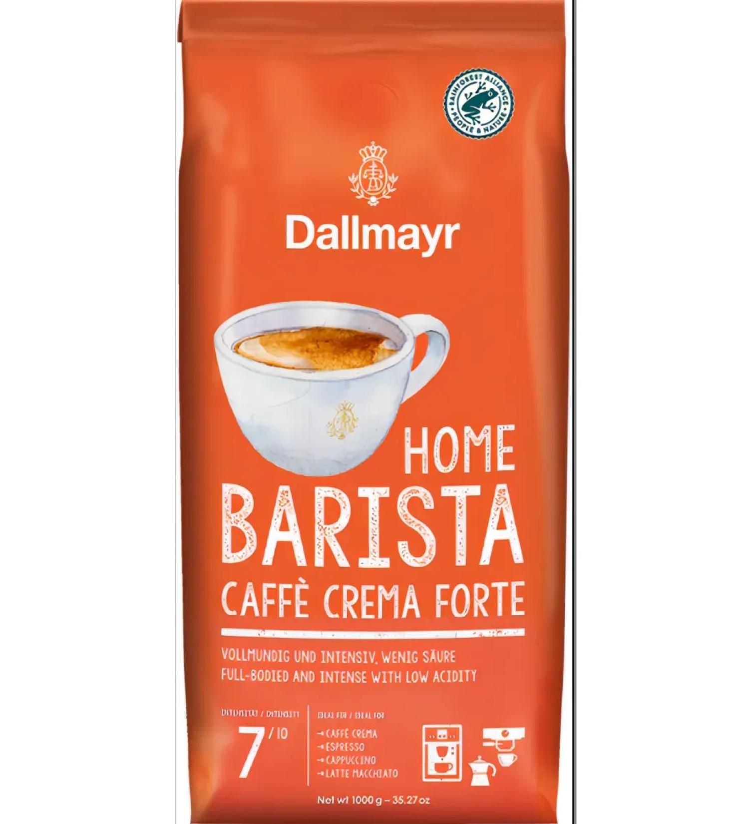 dallmayr Coffee in Dallmeier Home Barista CaffecremaForte 1 kg - Buy Online on GoSupps.com