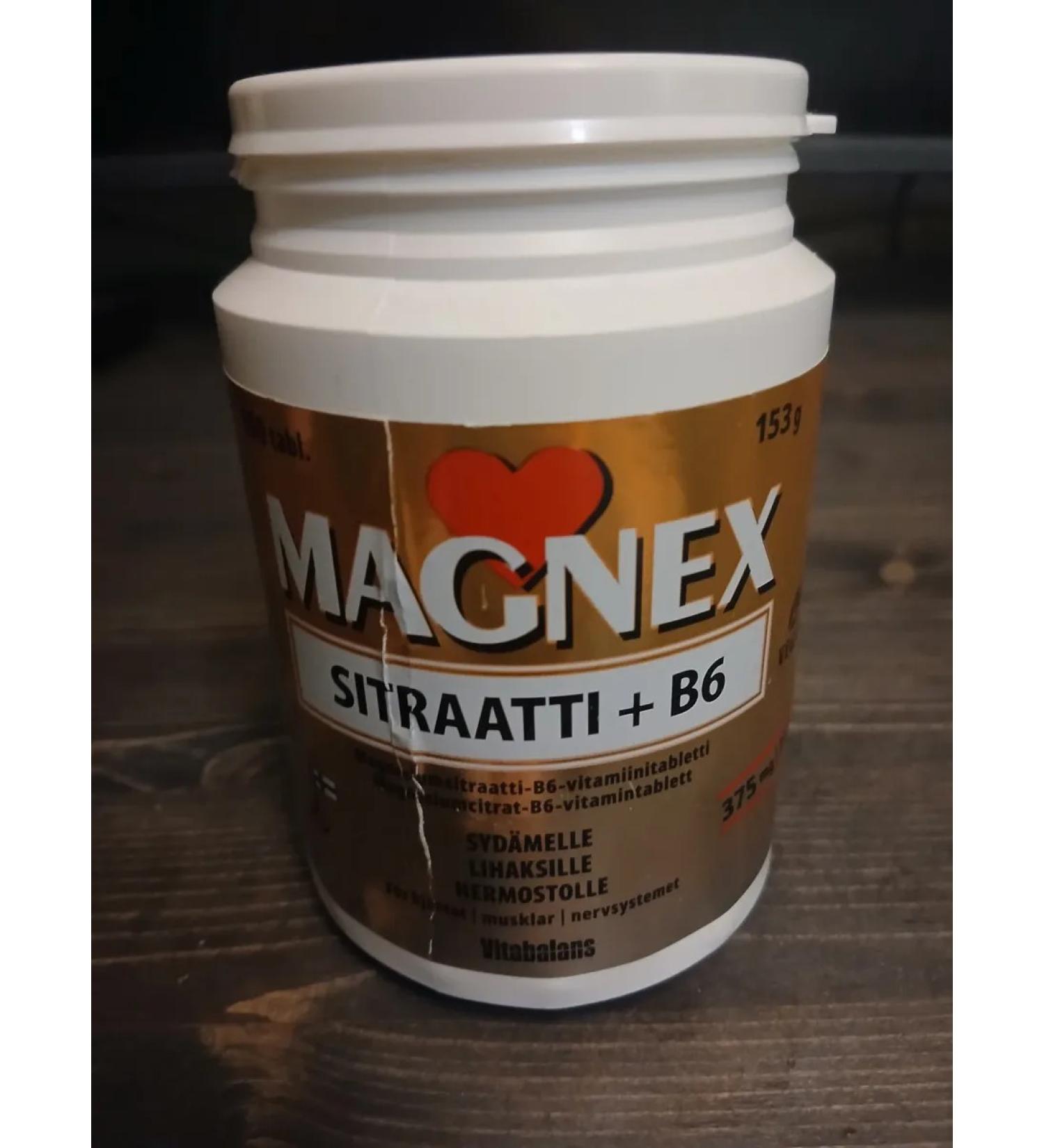 SUOMI Magnex 375 Magnesium Citrate B6 dietary supplement Magnesium b6 100 table - Buy Online on GoSupps.com