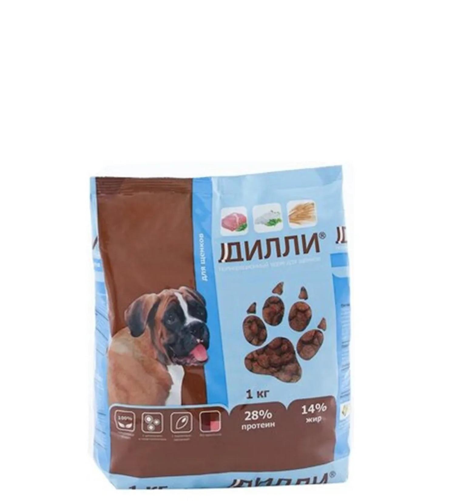 DILLY Dry food for puppies with chicken and turkey 1 kg