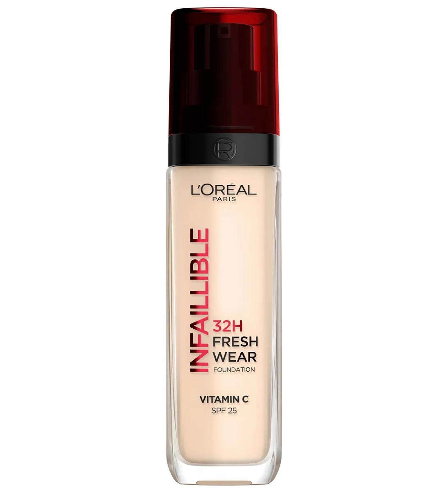 L'OREAL PARIS Tonal cream 32h Fresh Wear SPF 25 shade 10 30 ml - Buy Online on GoSupps.com