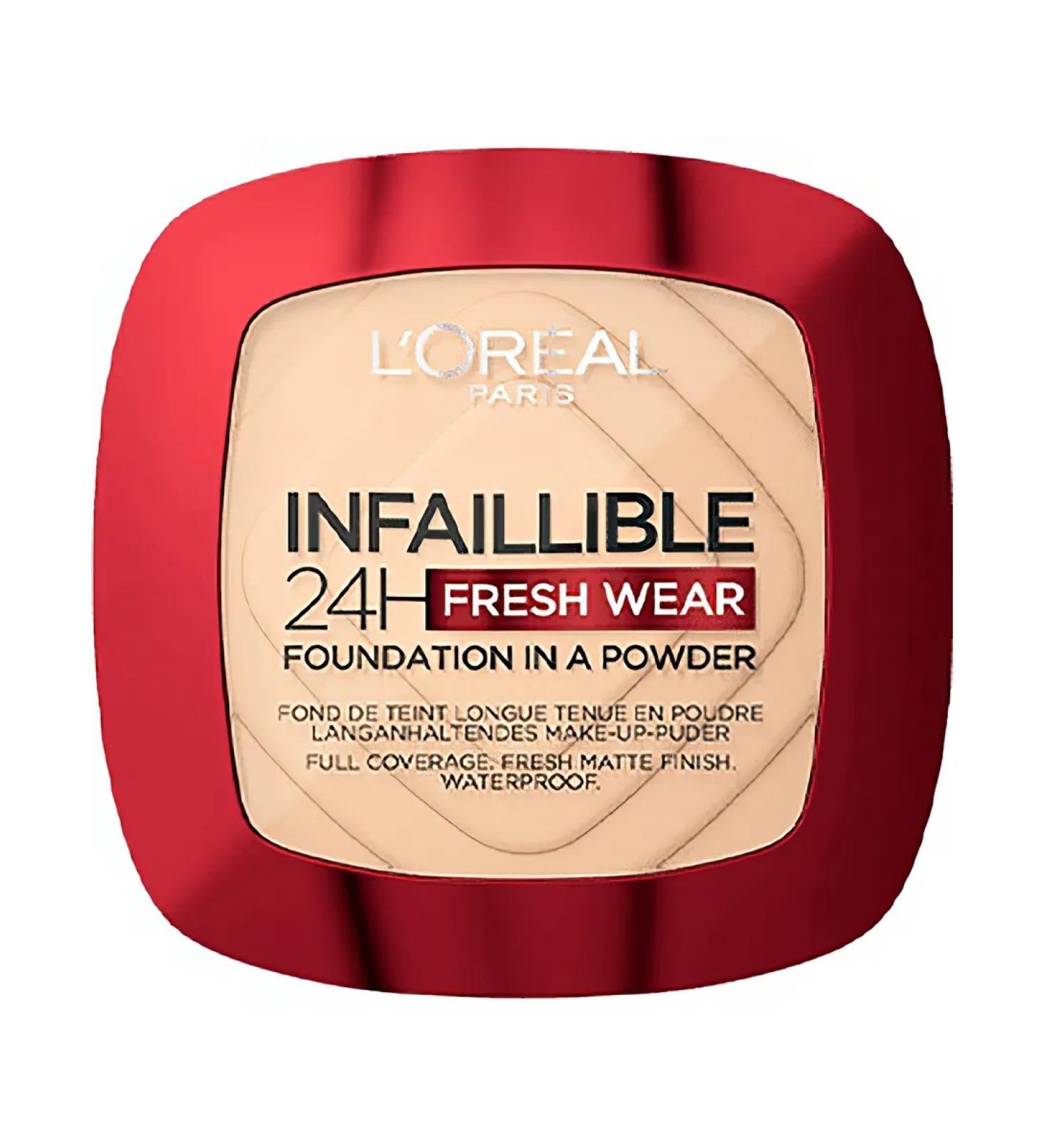 L'OREAL PARIS Powder Infailible 24h Fresh Wear for Face tone 180 9 g - Buy Online on GoSupps.com