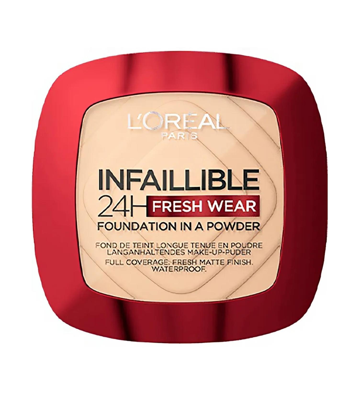 L'OREAL PARIS Powder Infailible 24h Fresh Wear for Face tone 130 9 g - Buy Online on GoSupps.com