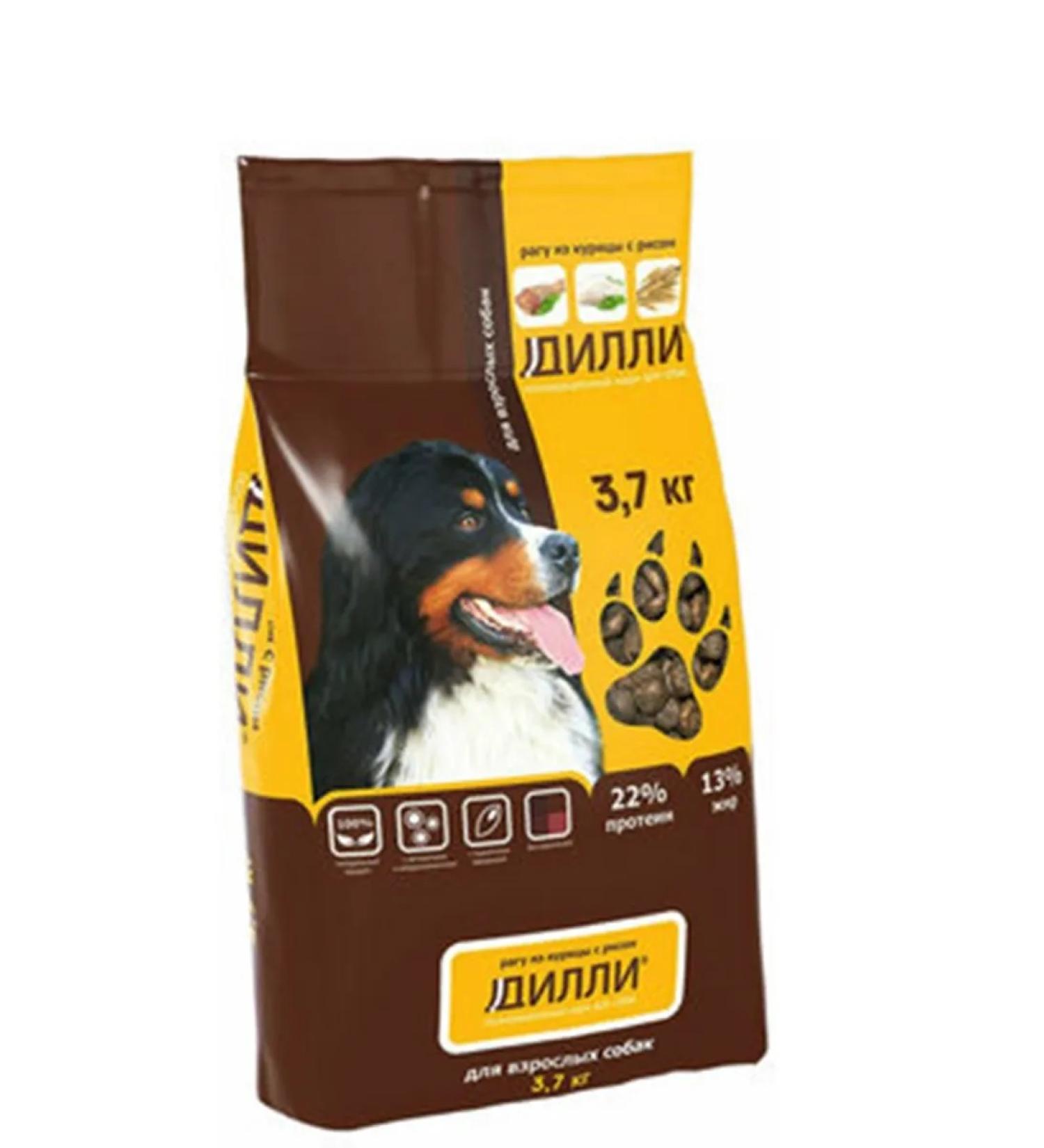 DILLY Dry food for dogs of chicken stew with rice 3.7 kg