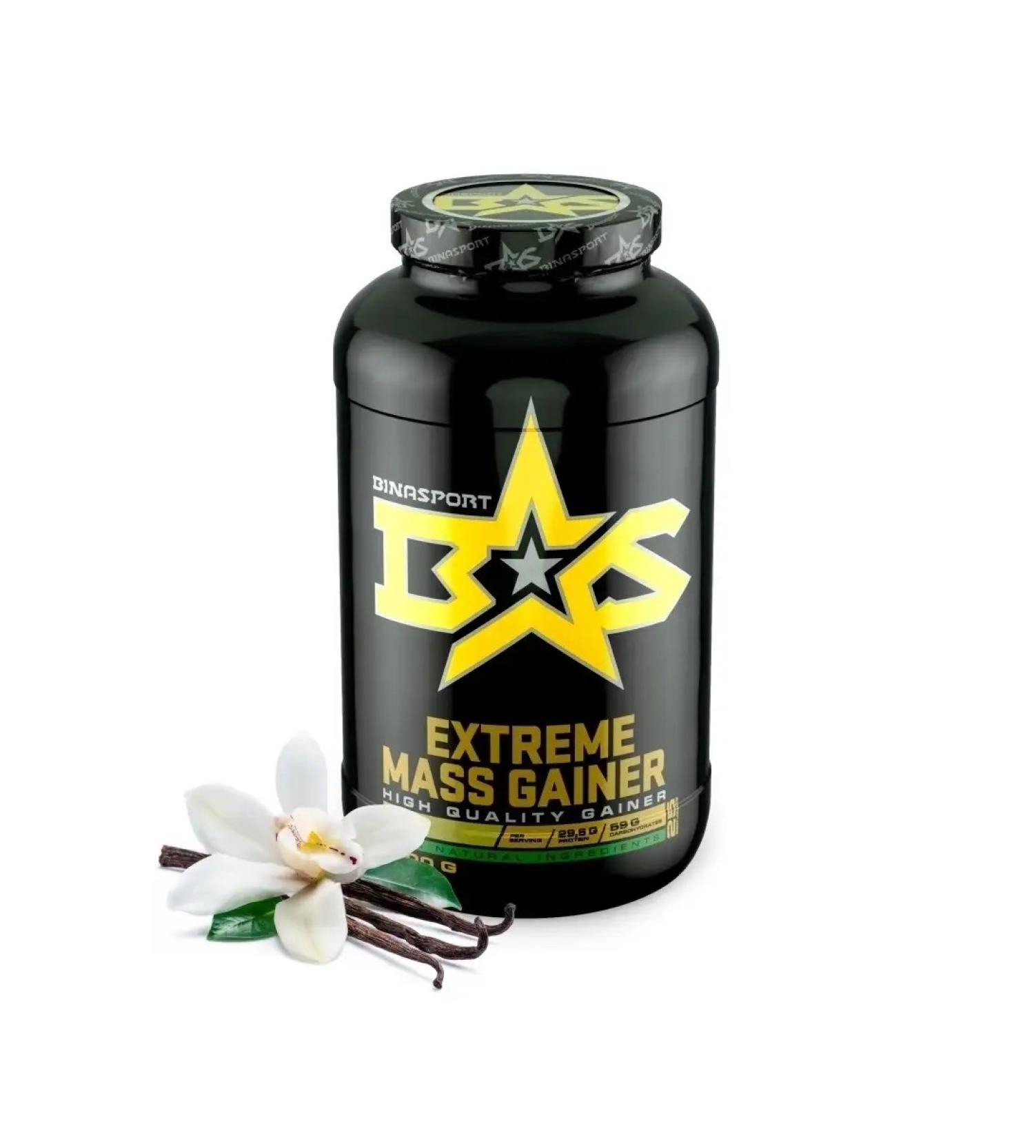 Binasport Extreme Mass Gainer 1500 g with vanilla taste - Buy Online on GoSupps.com