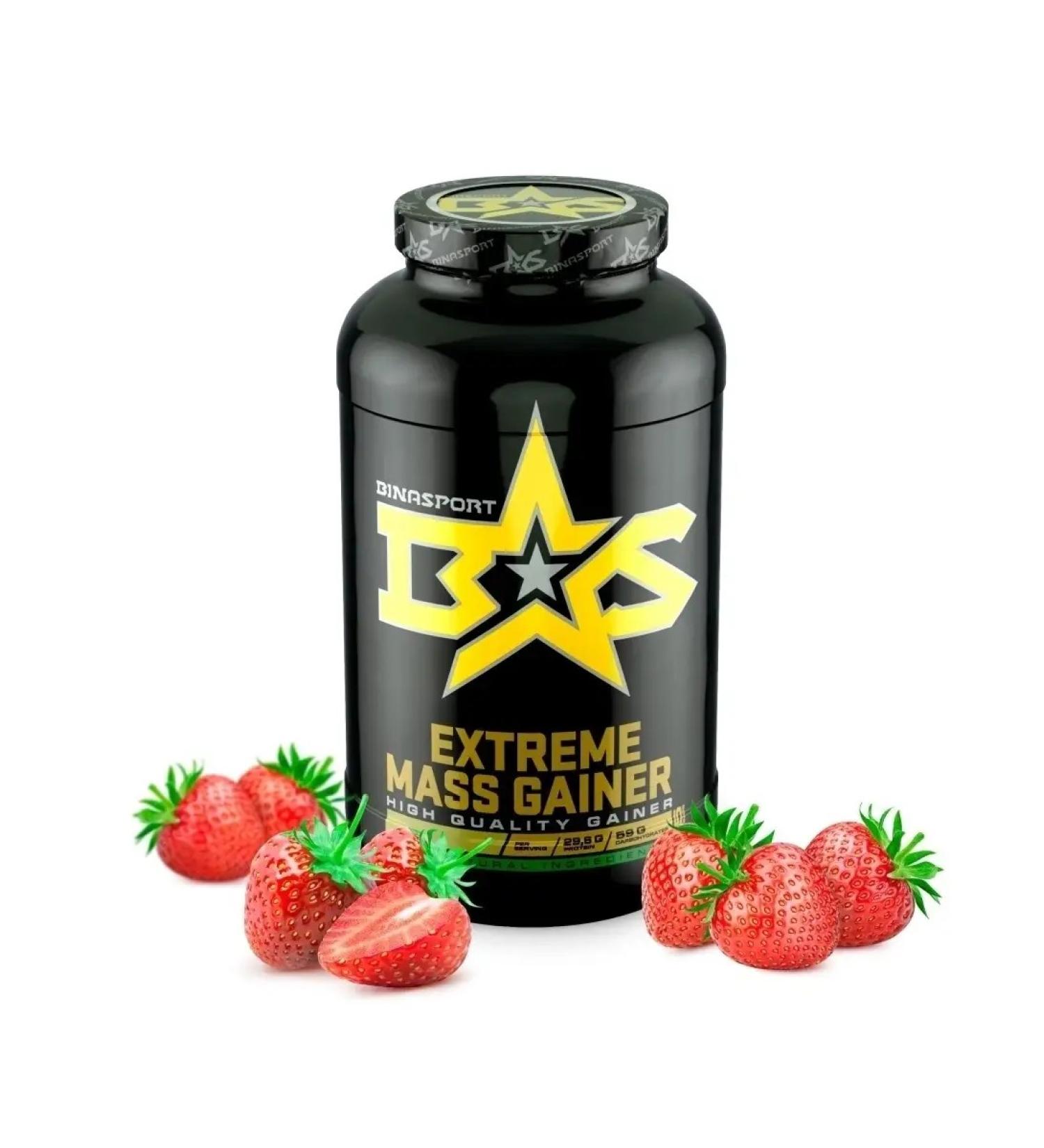 Binasport Extreme Mass Gainer 1500 g with strawberries taste - Buy Online on GoSupps.com