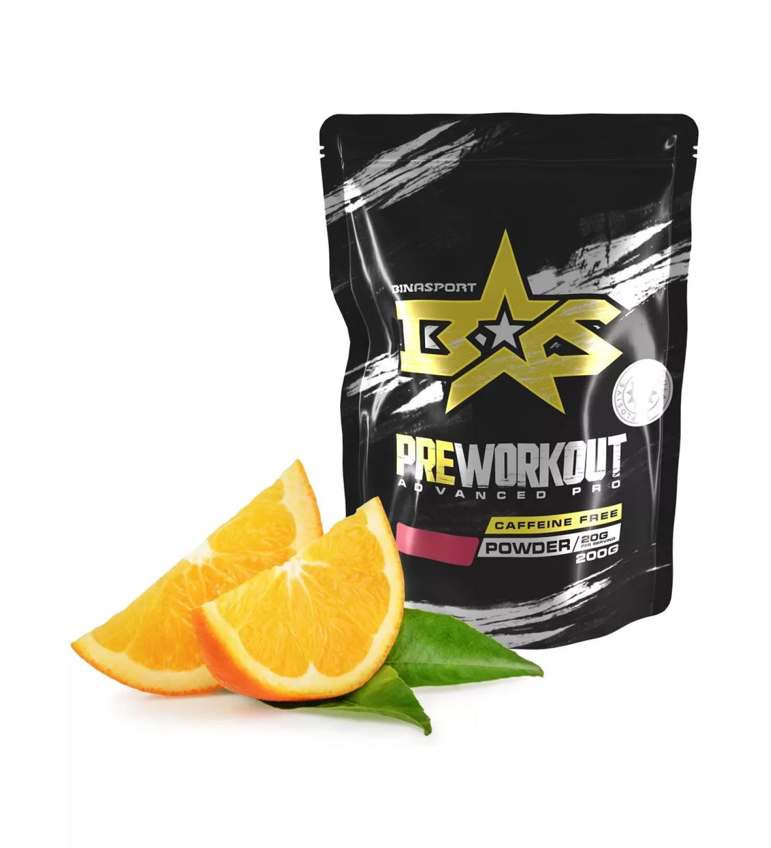 Binasport Pre -training complex without caffeine 200 g (orange) - Buy Online on GoSupps.com