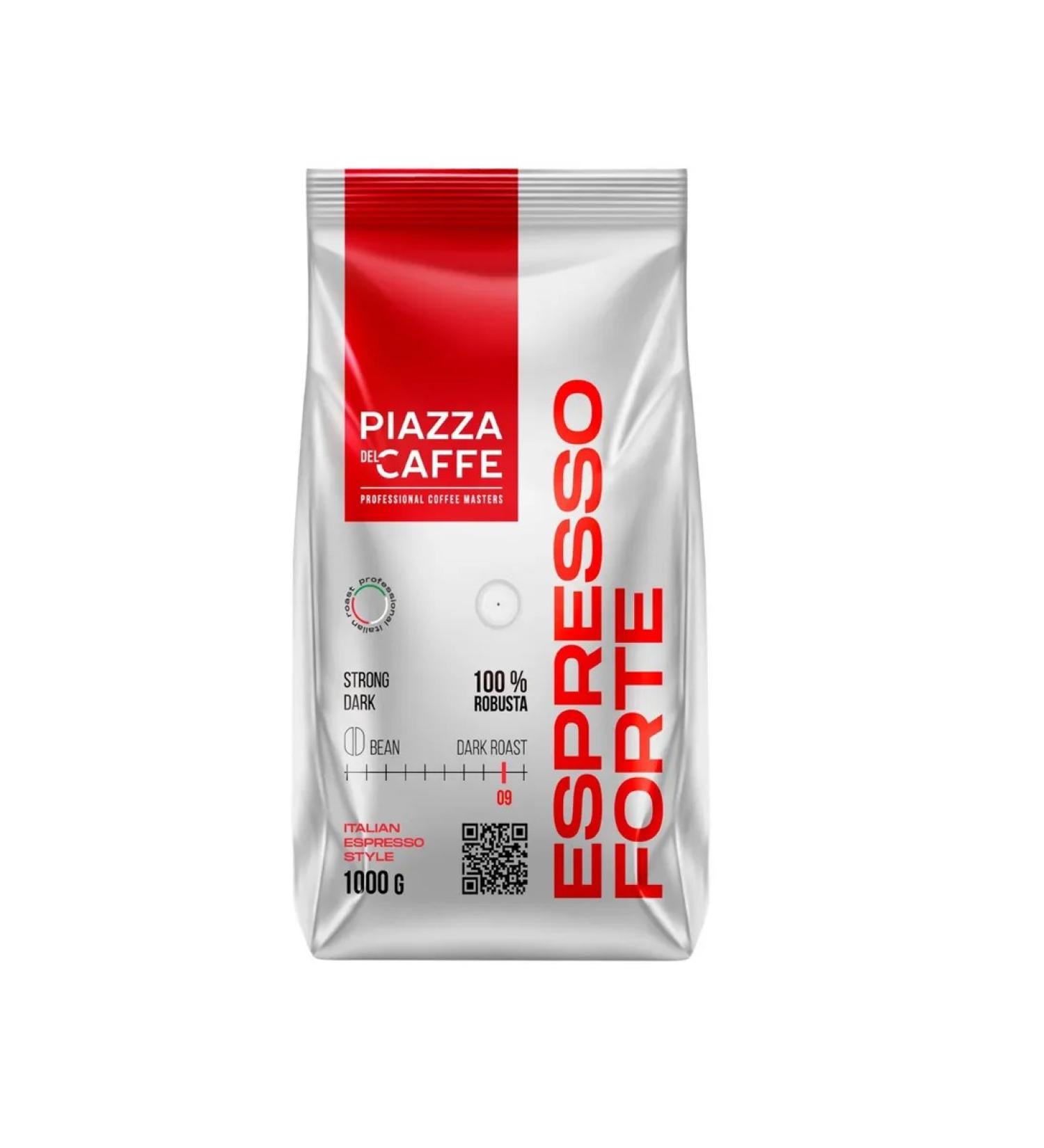 Piazza del Caffe Espresso Forte coffee in grains 1 kg - Buy Online on GoSupps.com