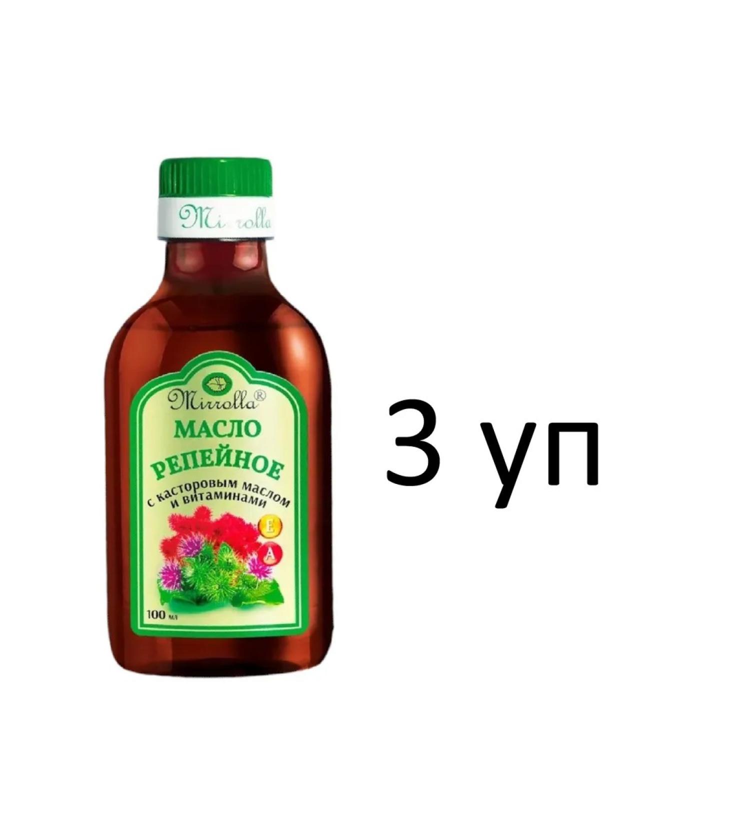 mirrolla Burdock oil with castor vitamins A and E 100 ml 3 unions