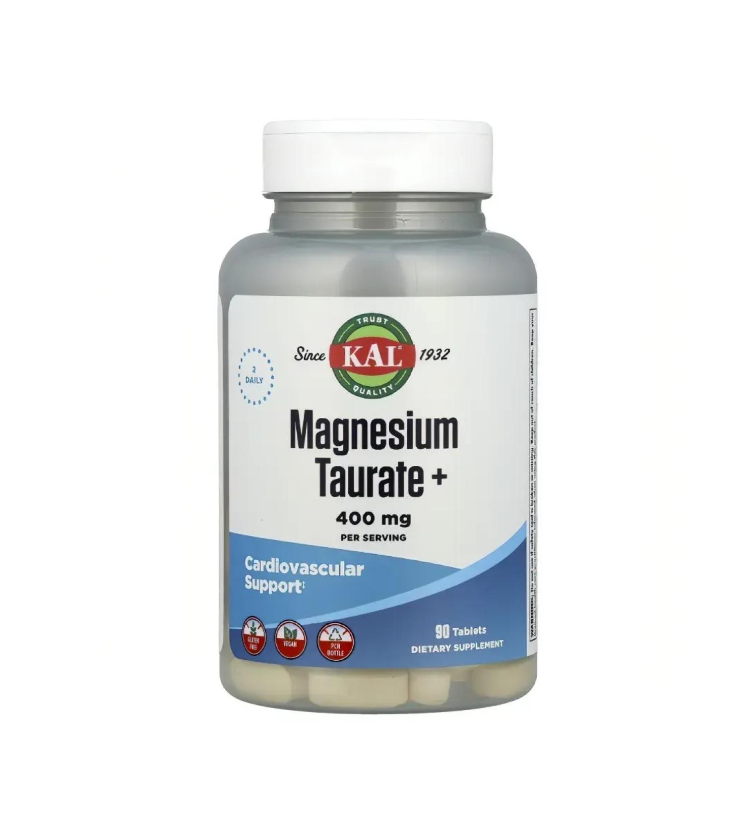 KAL 100% iherb - magnesium taurat + b6 400 mg 90 tablets